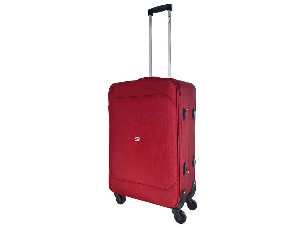 MALA DE VIAGEM M&Eacute;DIA FLEX&Iacute;VEL AIRPORT VERMELHO 4 RODAS 65X42X22CM