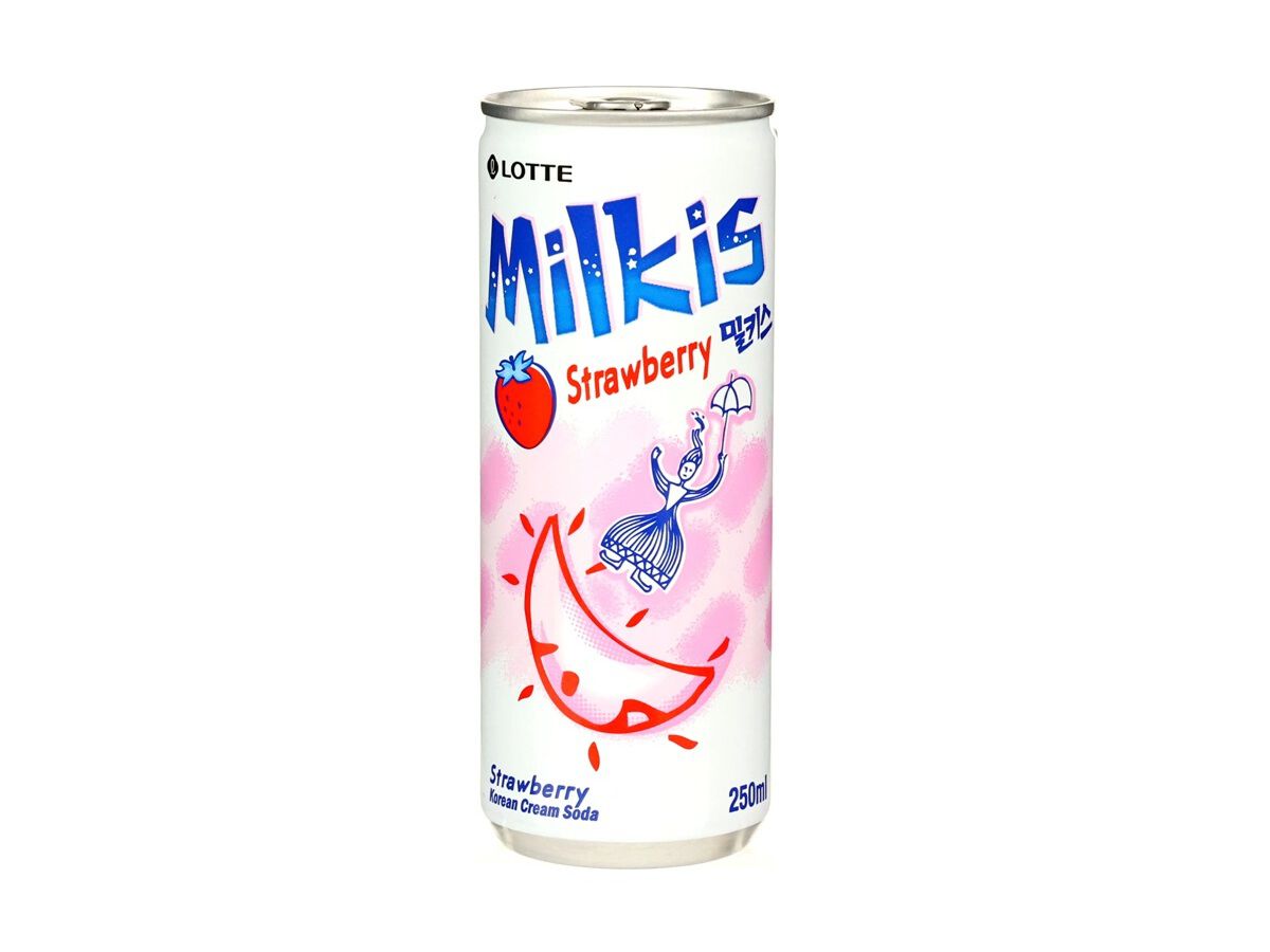 BEBIDA COREANA DE LEITE MILKIS MORANGO 250ML