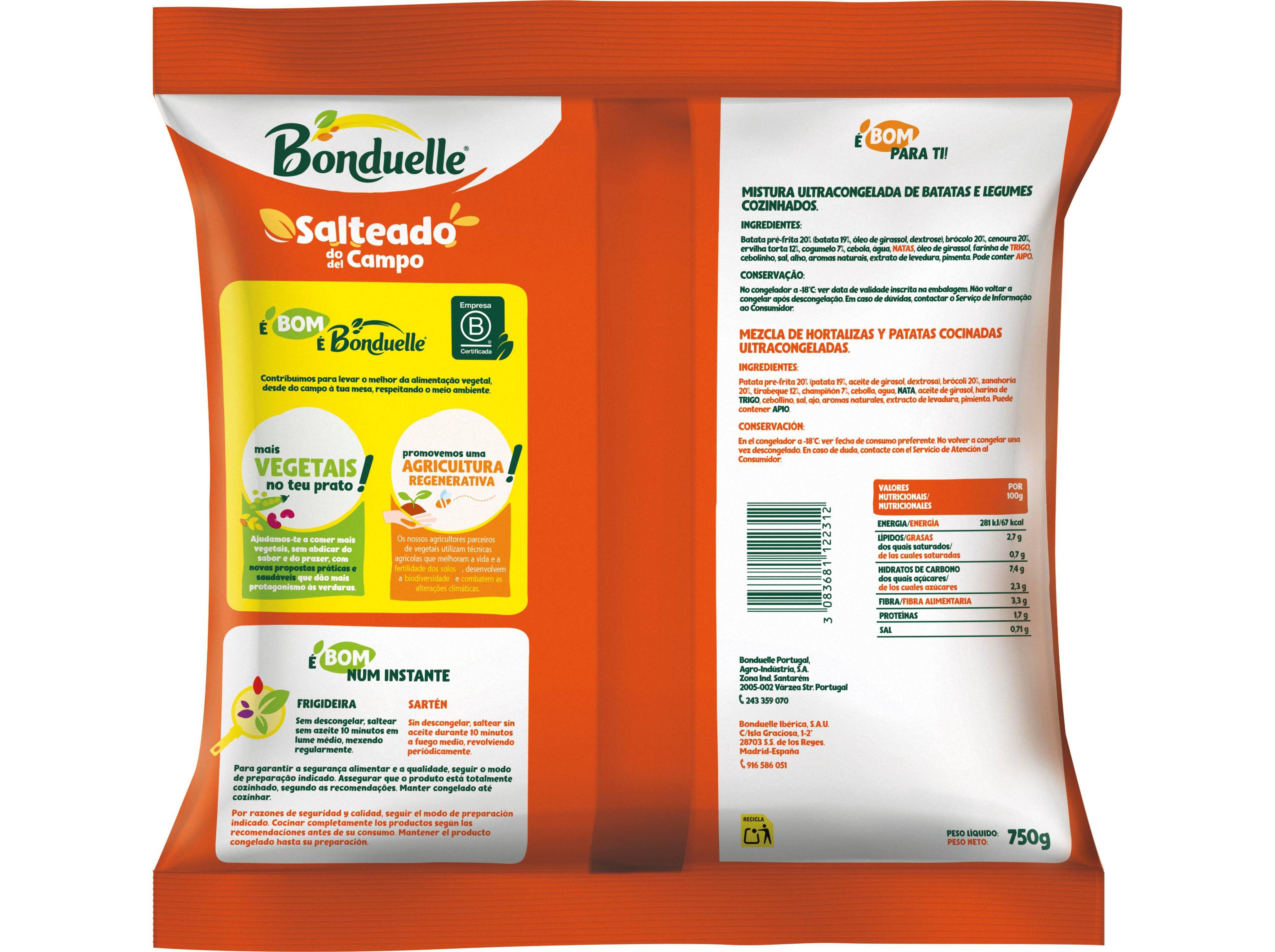 SALTEADO DO CAMPO BONDUELLE 750G image number 1