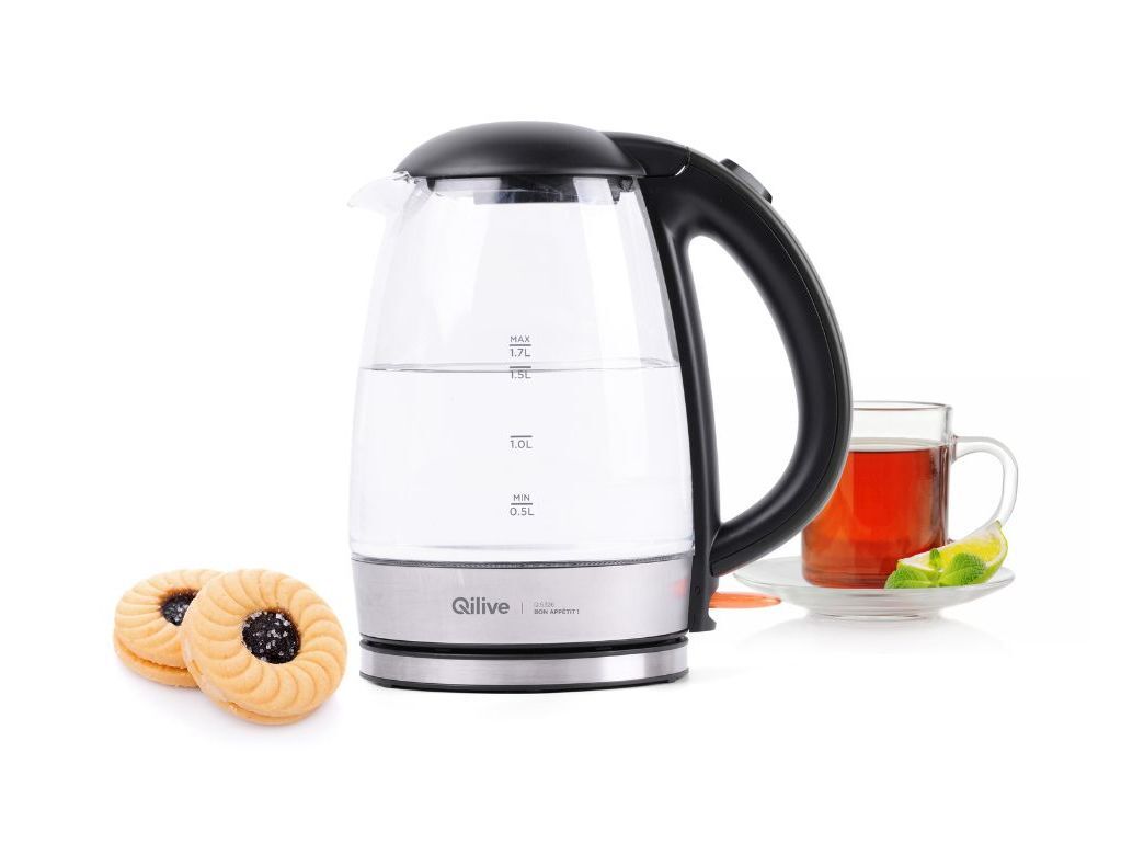 JARRO EL&Eacute;TRICO QILIVE Q.5326 INOX VIDRO 1.7L