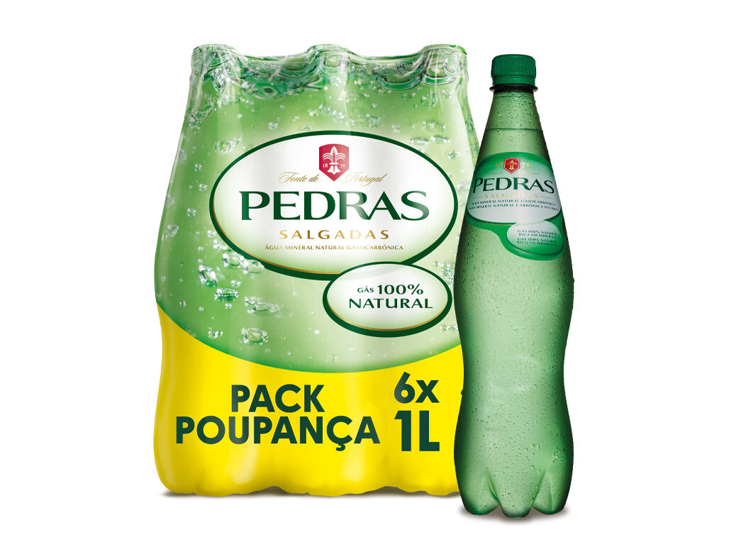 &Aacute;GUA COM G&Aacute;S PEDRAS SALGADAS PACK 6X1L