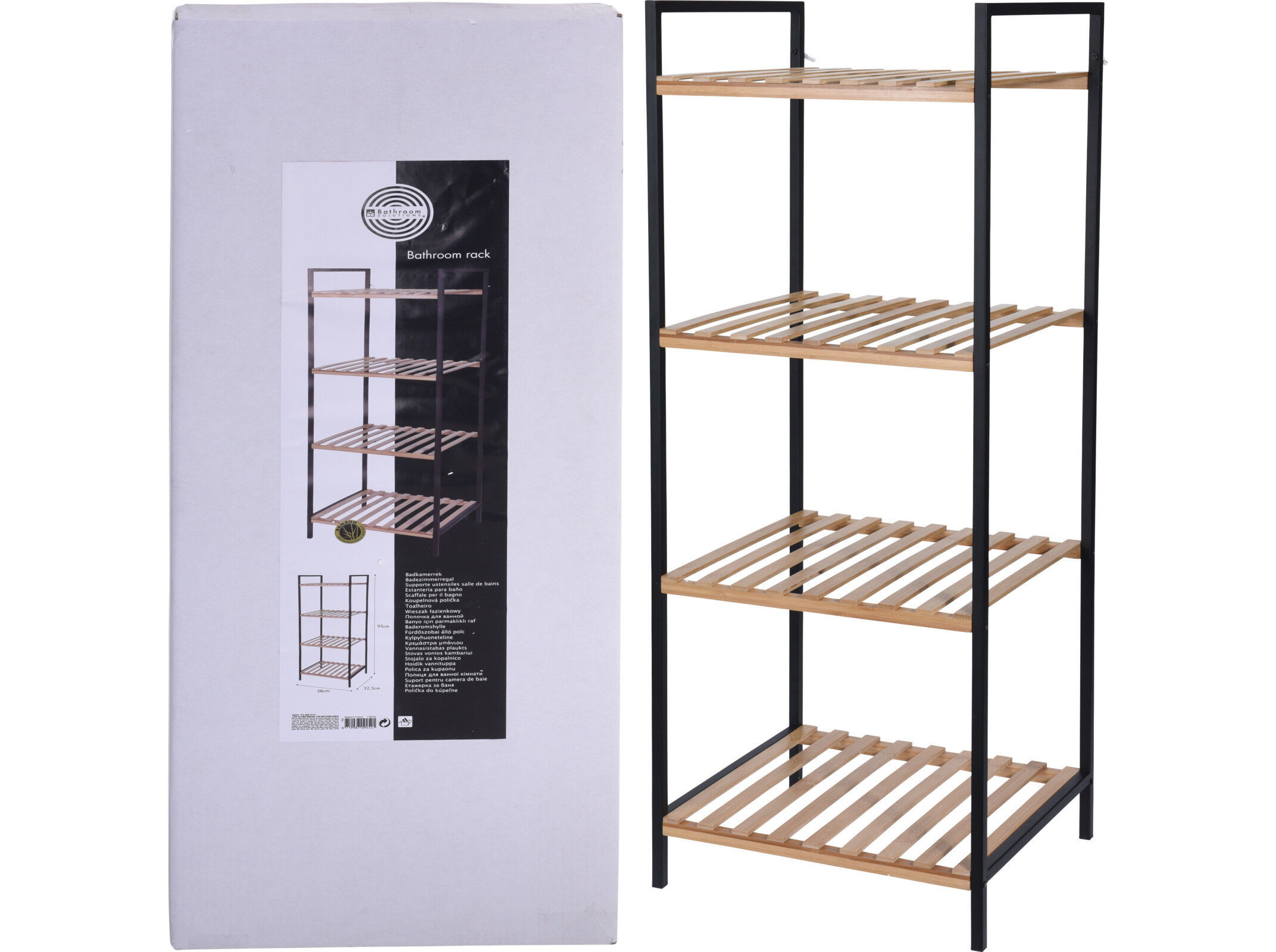 SUPORTE PARA WC EM BAMBU 38X32.5X95CM image number 1