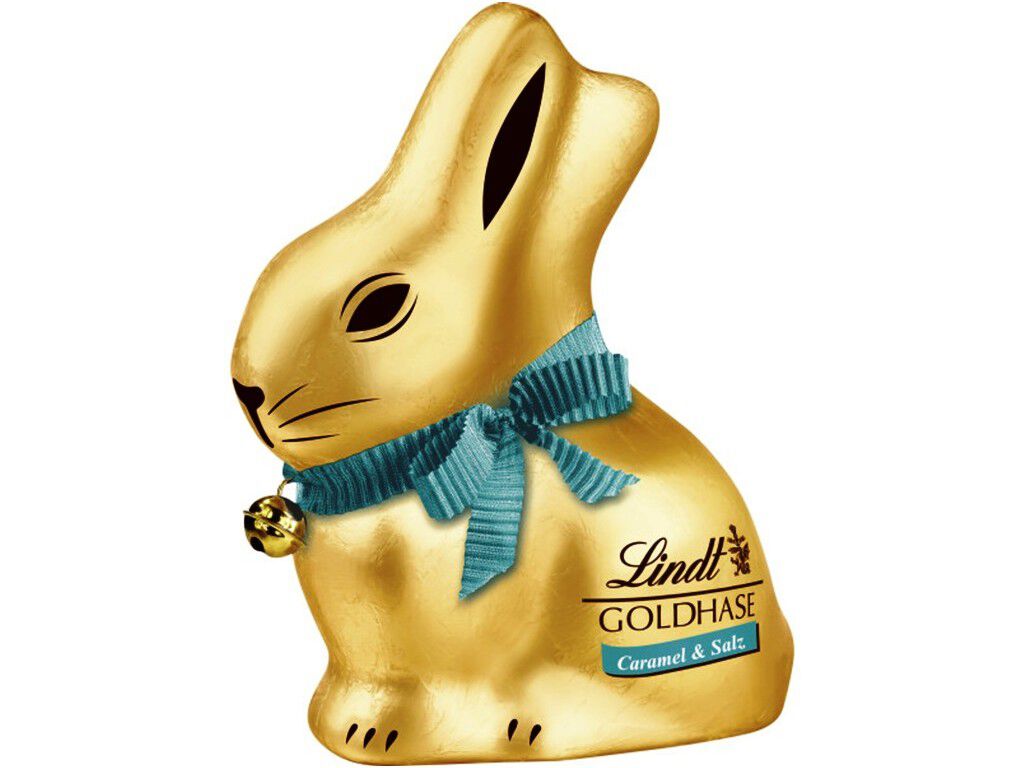 CHOCOLATE DE LEITE LINDT GOLD BUNNY SALTED CARAMEL 100G