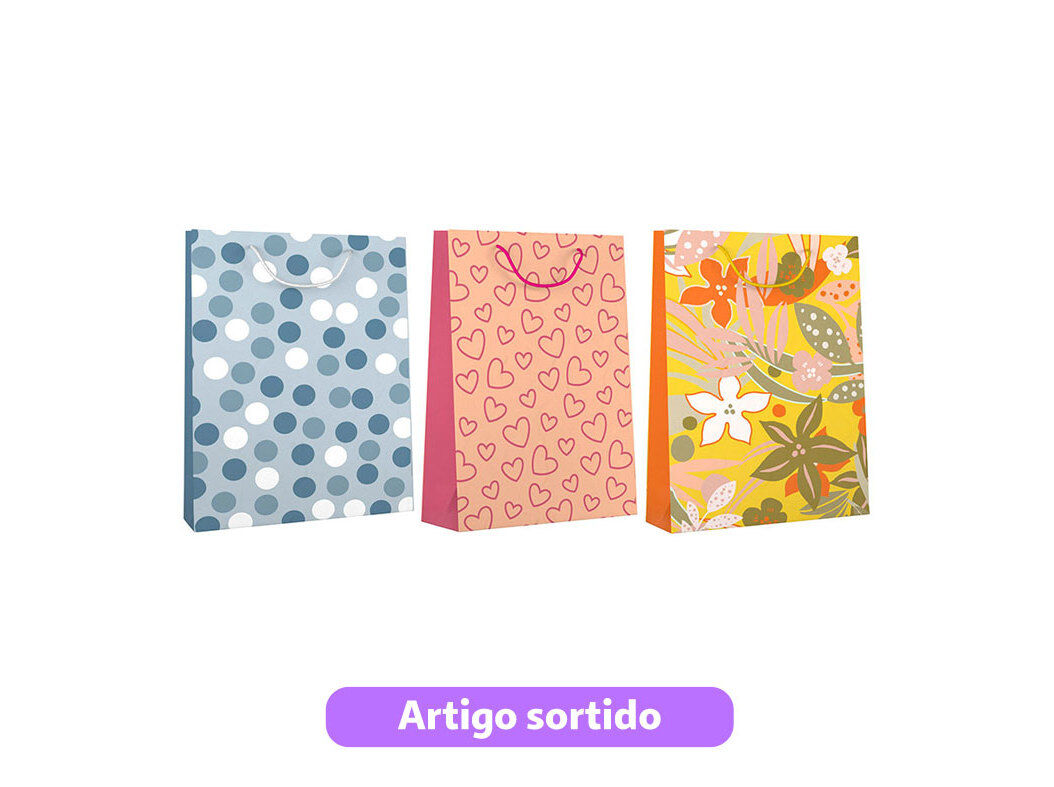 SACO PARA PRESENTE AUCHAN TAMANHO L MODELOS SORTIDOS image number 0