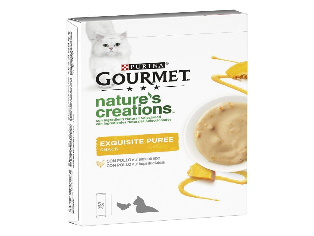 SNACKS PARA GATO GOURMET PUR&Eacute; FRANGO 5X10G image number 1