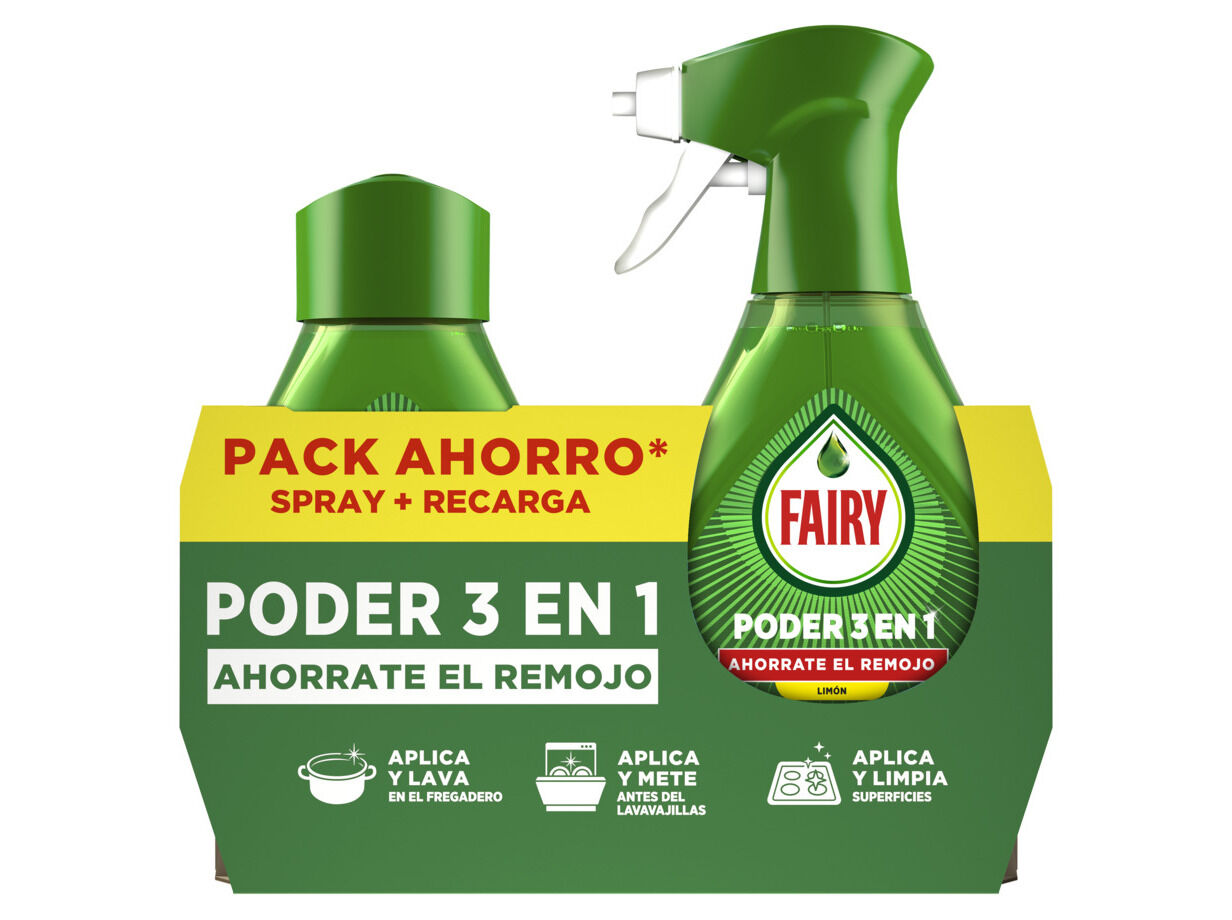 DETERGENTE LOI&Ccedil;A MANUAL FAIRY LIM&Atilde;O SPRAY+REC 1L image number 0