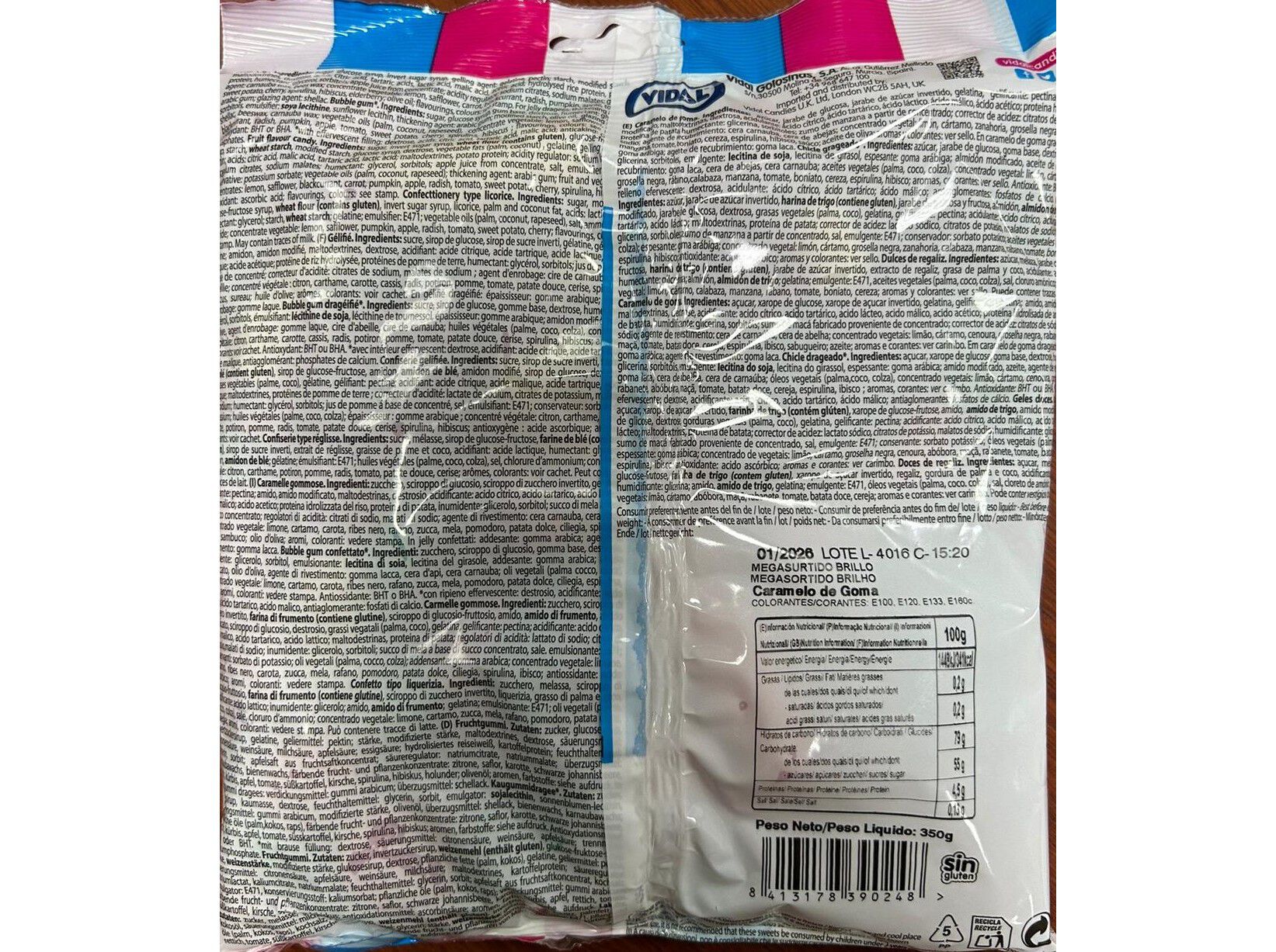 GOMAS VIDAL SORTIDO LIGTH 350G image number 1