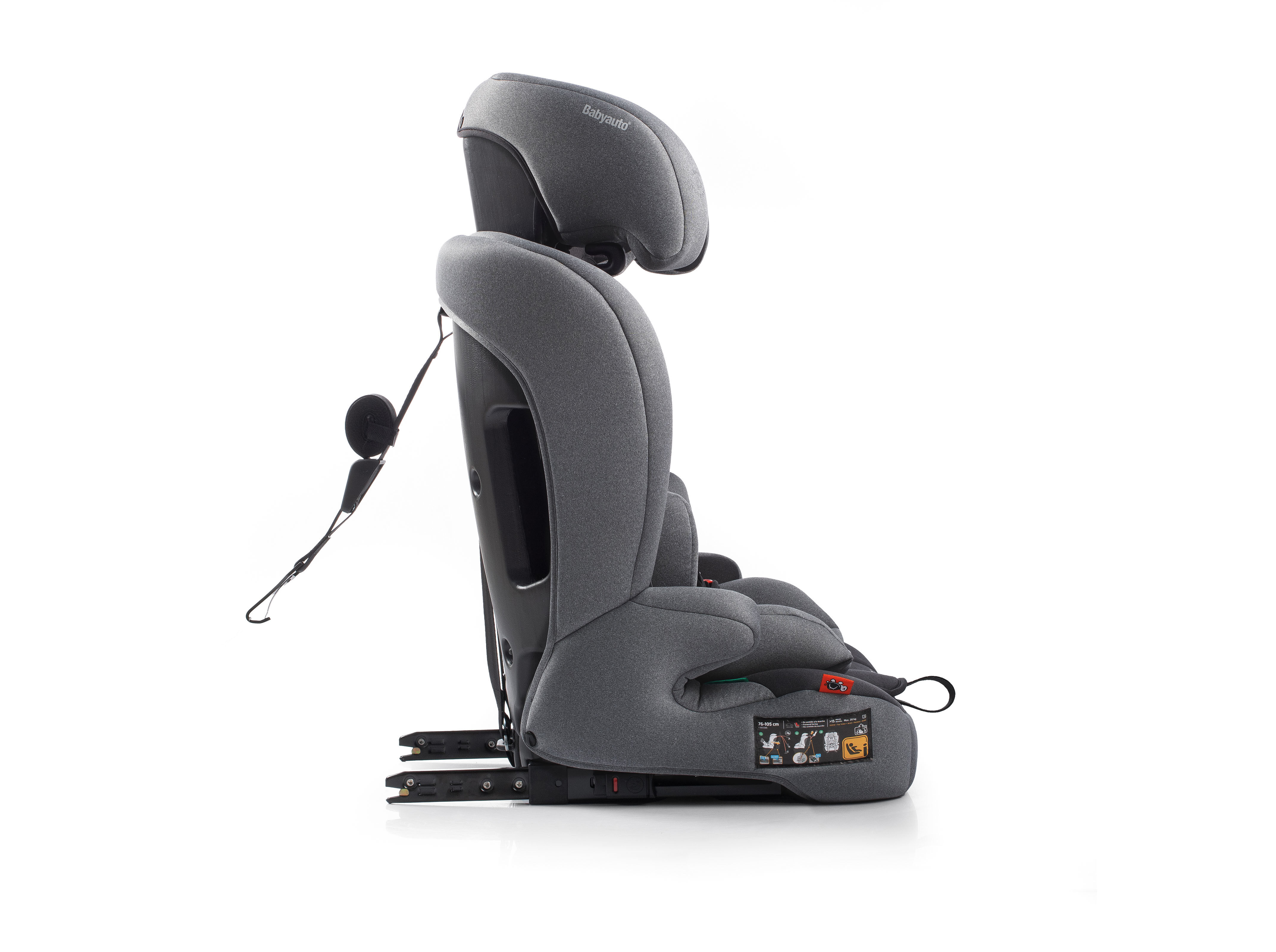 CADEIRA AUTO I-SIZE BABYAUTO 76-150CM ISOFIX ANTRACITE image number 4