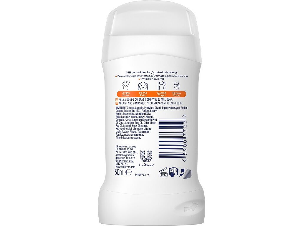 DESODORIZANTE STICK REXONA PARA TODO CORPO FRESH CITRUS 50ML image number 1