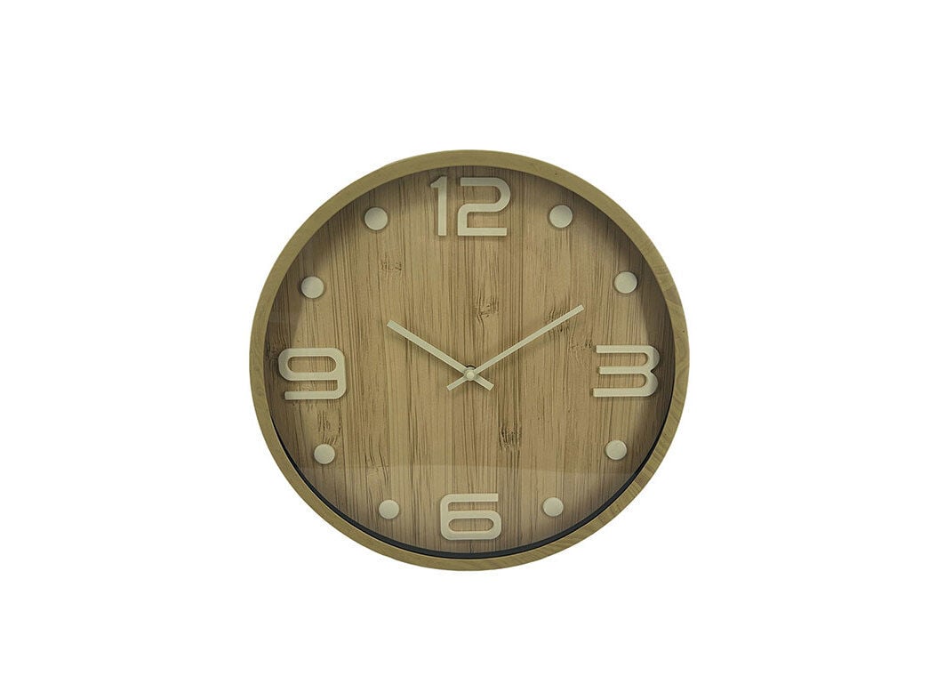 REL&Oacute;GIO PL&Aacute;STICO ACTUEL IMITA&Ccedil;&Atilde;O MADEIRA &Oslash;40CM