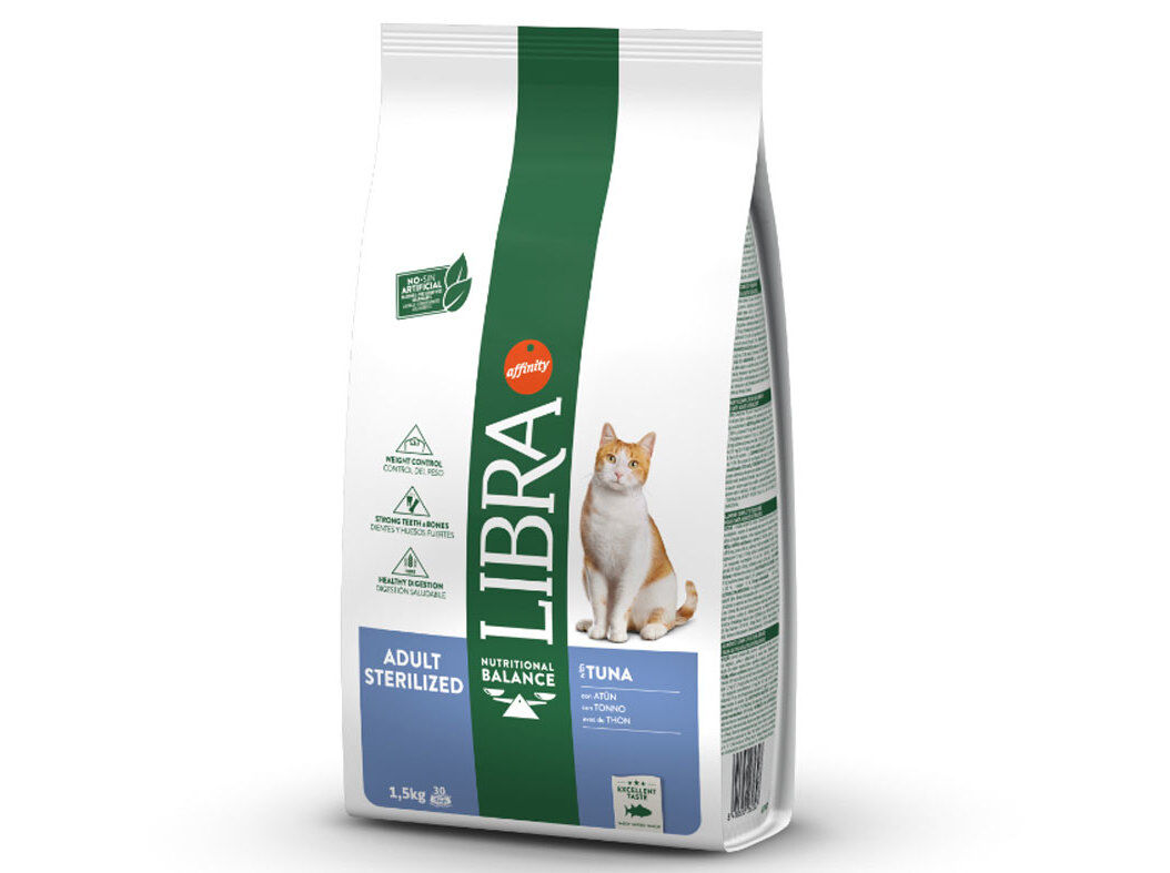 RA&Ccedil;&Atilde;O PARA GATO LIBRA ESTERILIZADO COM ATUM 1.5KG