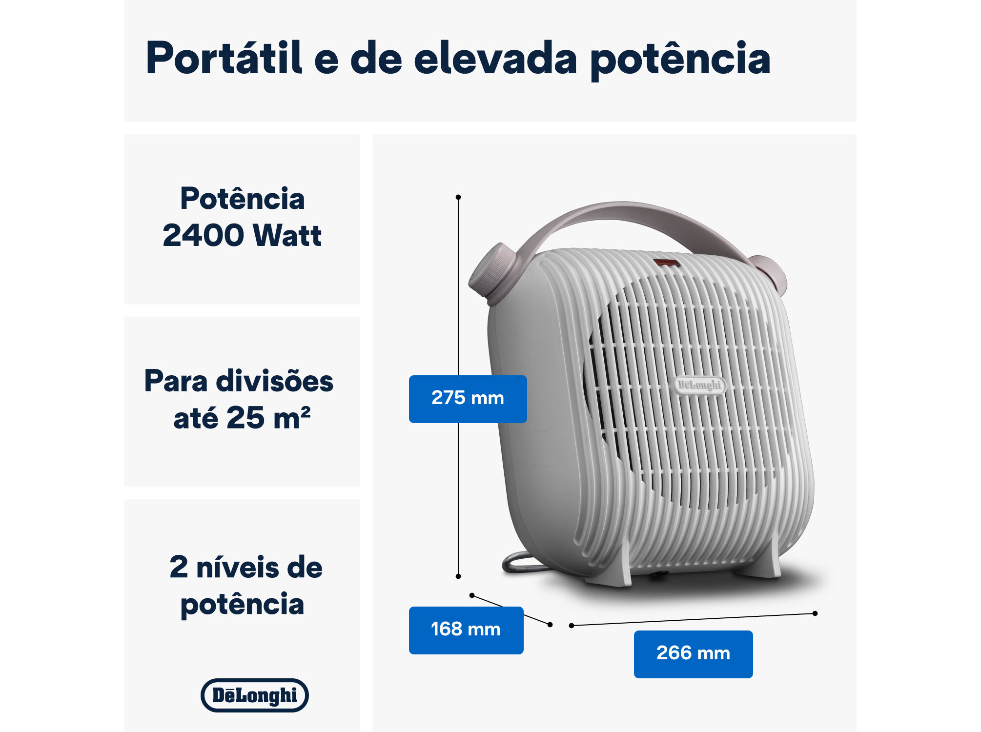 TERMOVENTILADOR DELONGHI HFS30B24.W 2400W image number 1