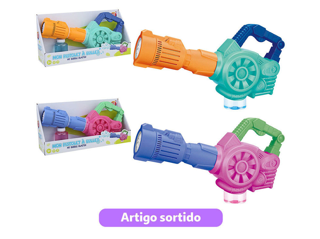 PISTOLA BOLAS ONE TWO FUN SAB&Atilde;O 35CM CORES SORTIDAS