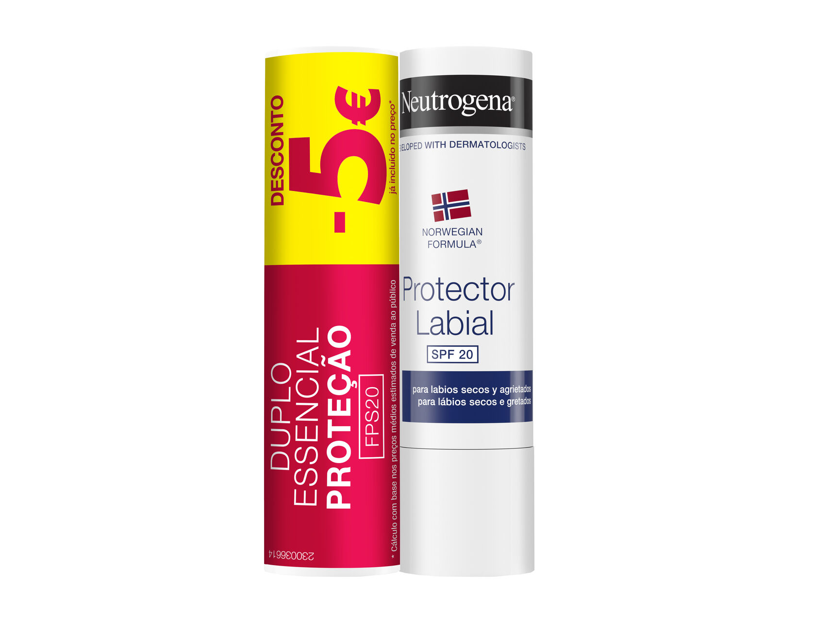 STICK LABIAL NEUTROGENA SPF 20 2X4.8G image number 1
