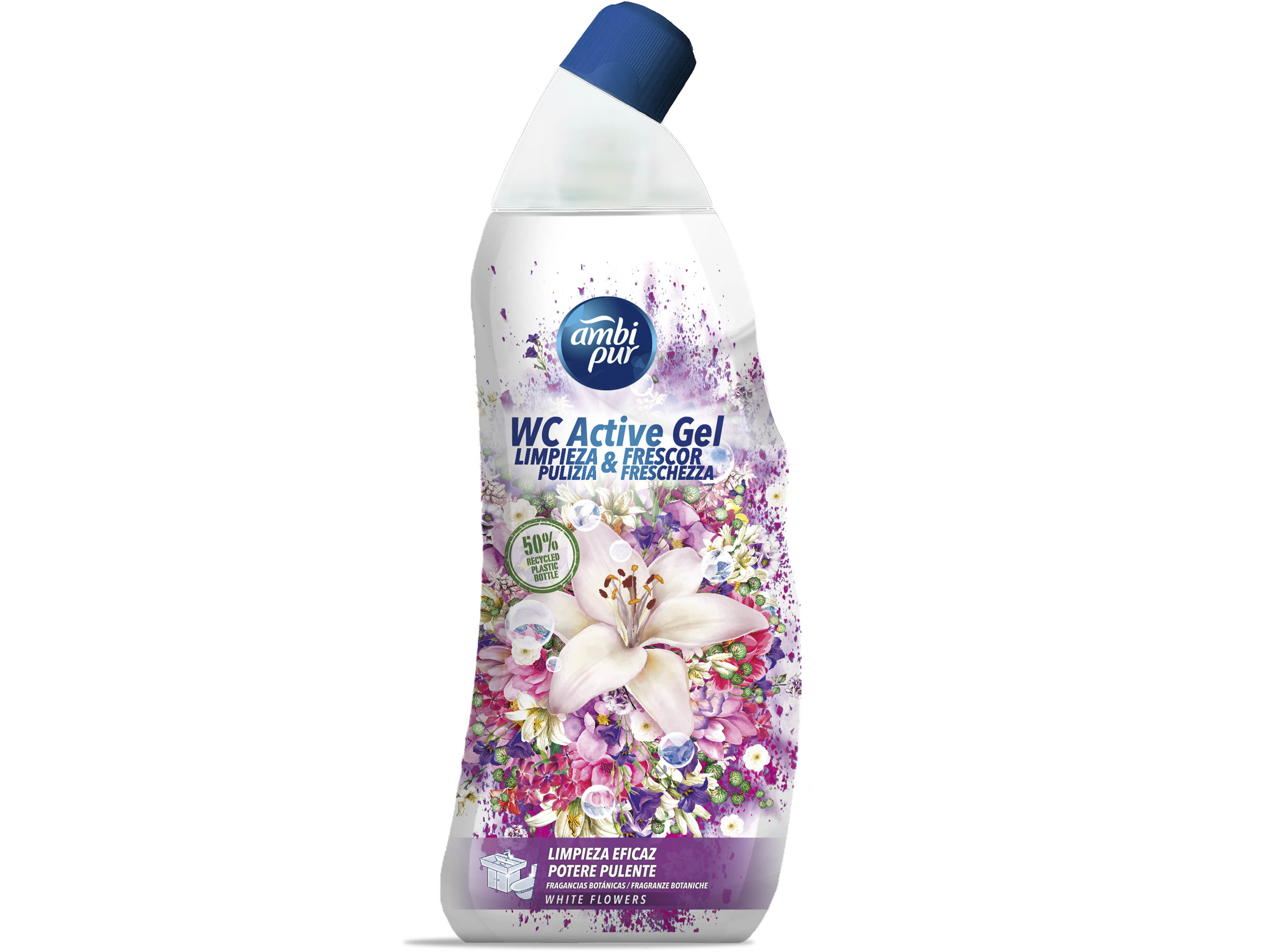 GEL SANIT&Aacute;RIO AMBIPUR FLORES BRANCAS 750ML