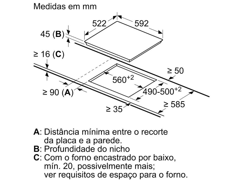 PLACA DE VITROCER&Acirc;MICA BALAY 3EB720LR 60CM PRETO image number 3