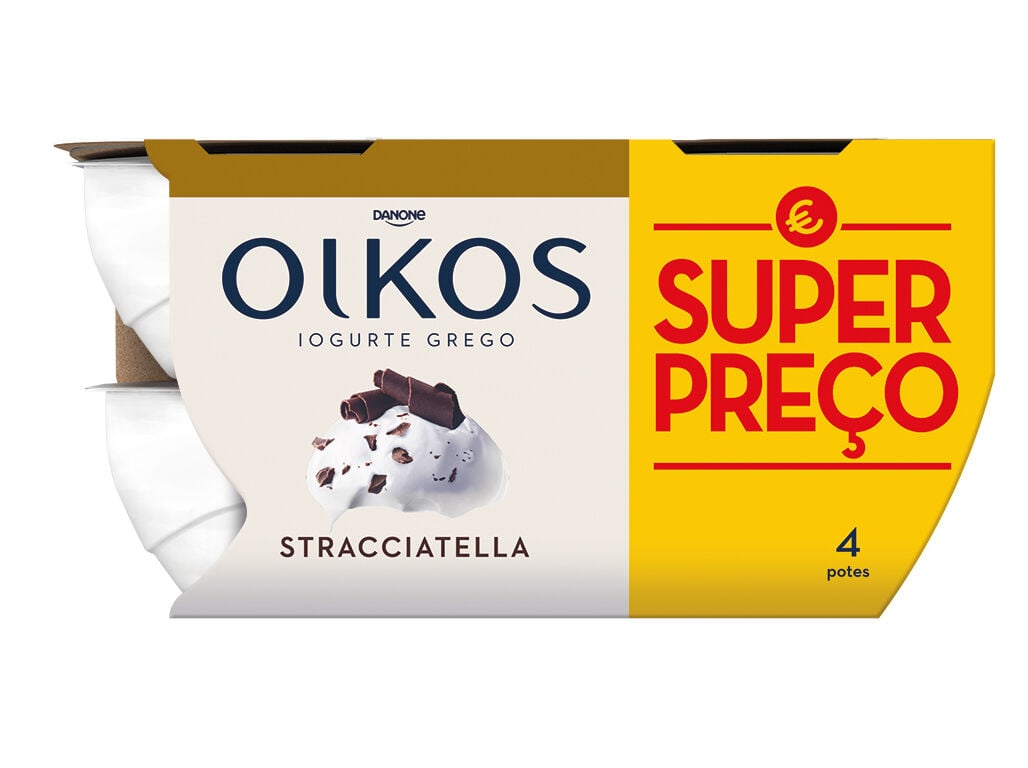 IOGURTE O&Icirc;KOS DANONE GREGO STRACCIATELLA 4X110G