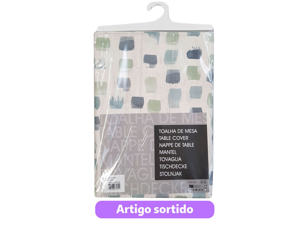 TOALHA DE MESA CAPRI PL&Aacute;STICA 140X200CM ARTIGO SORTIDO