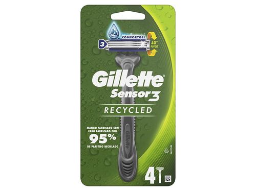 Máquina de Barbear Descartável Reciclada Sensor3 Gillette 4 un
