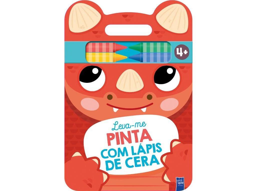 LIVRO LEVA-ME - PINTA COM L&Aacute;PIS DE CERA - DINOSSAURO image number 0