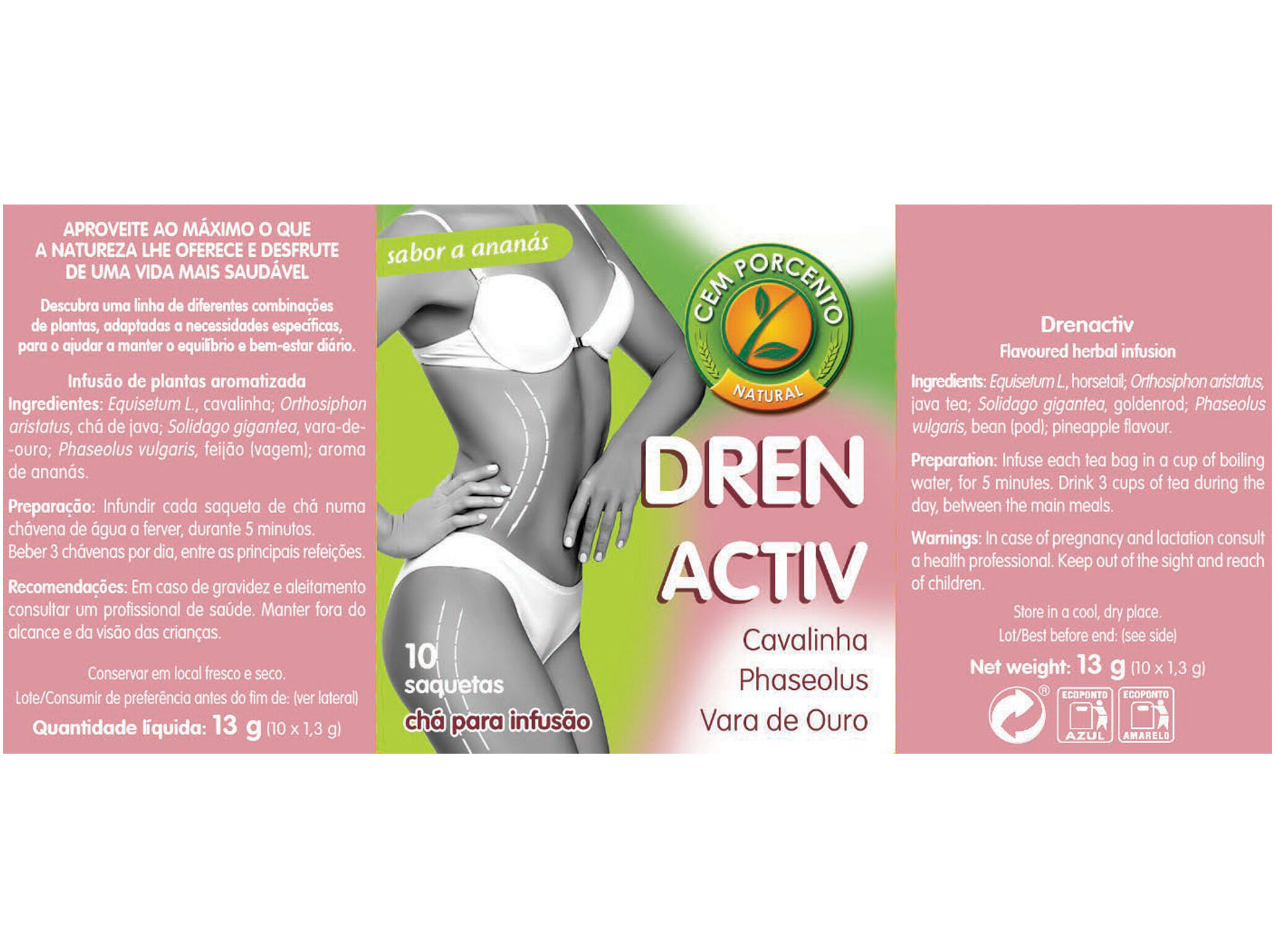 CH&Aacute; CEM PORCENTO DERENACTIV INFUS&Atilde;O 10 SAQUETAS image number 1