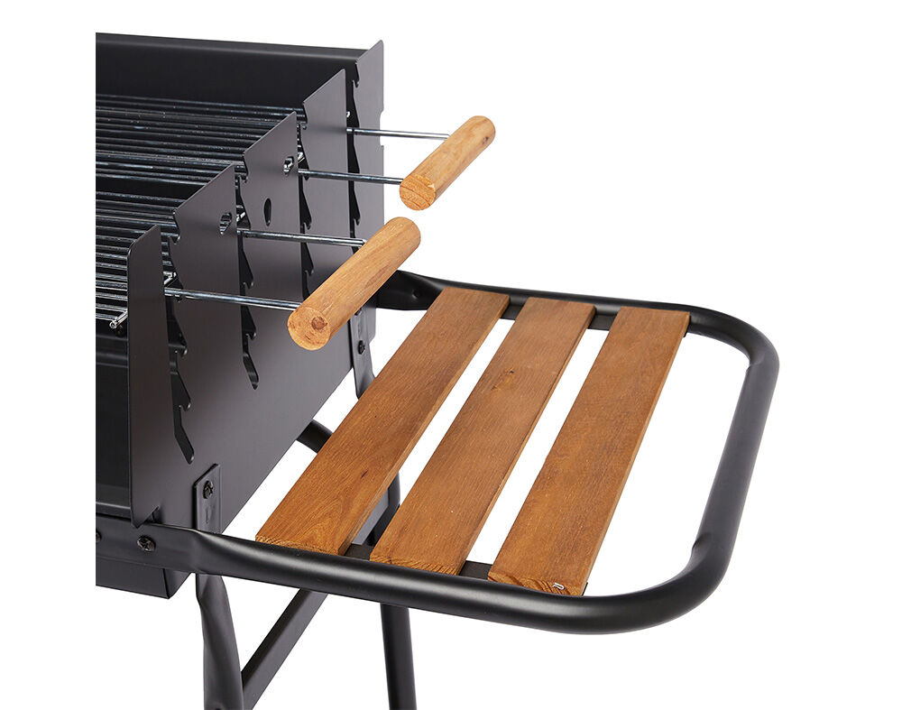 BARBECUE A CARV&Atilde;O GARDENSTAR COM 2 GRELHAS PRETO 93.5.X56.X125CM image number 2