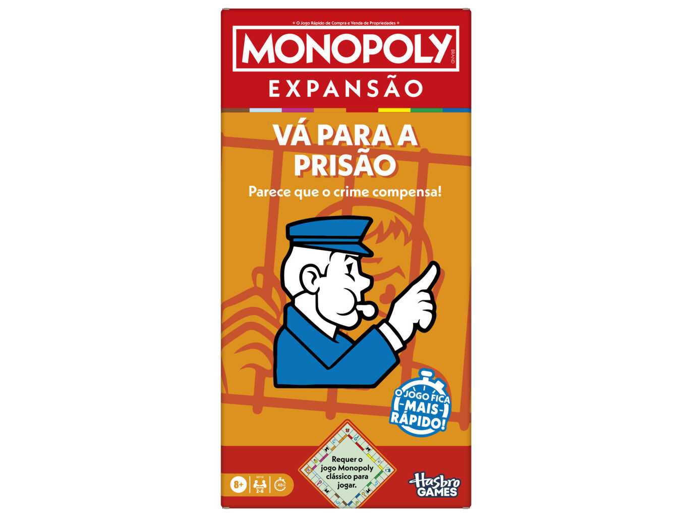 JOGO V&Aacute; PARA A PRIS&Atilde;O HASBRO EXPANS&Atilde;O MONOPOLY