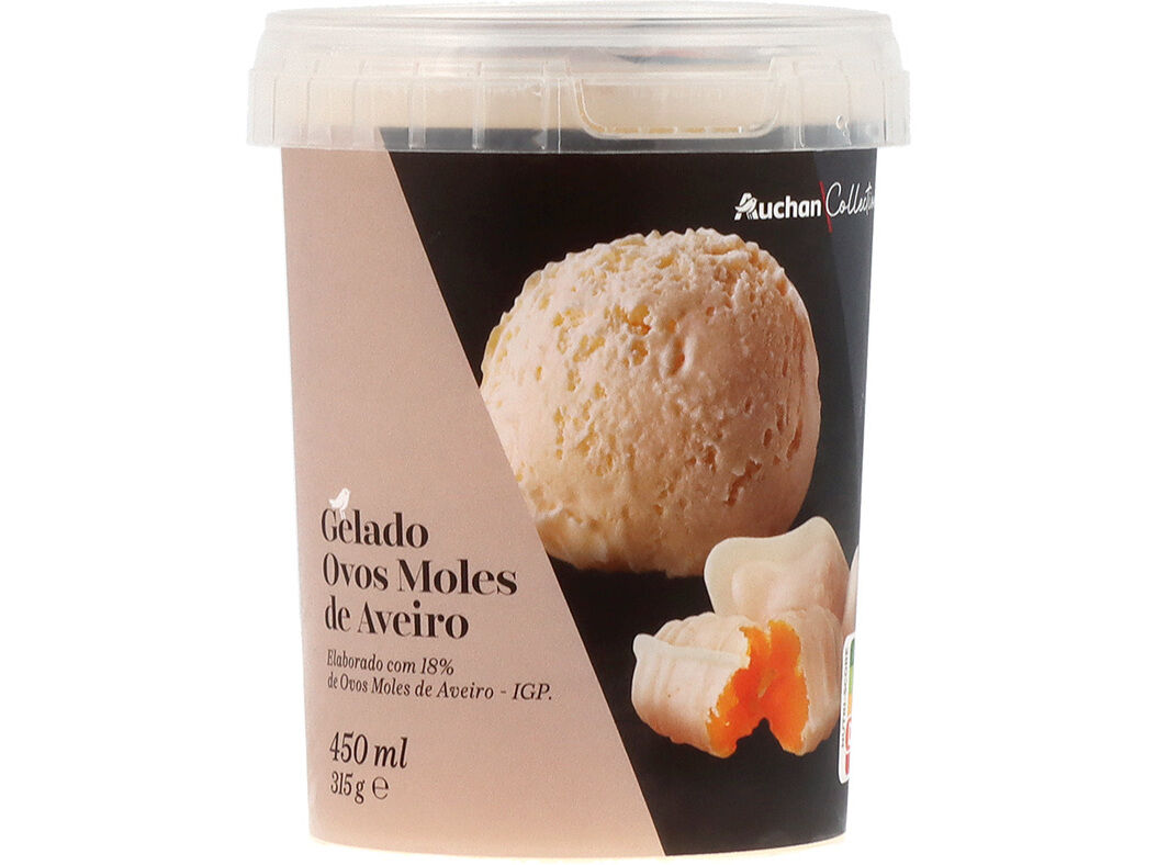 GELADO AUCHAN COLLECTION OVOS MOLES DE AVEIRO IGP 450ML