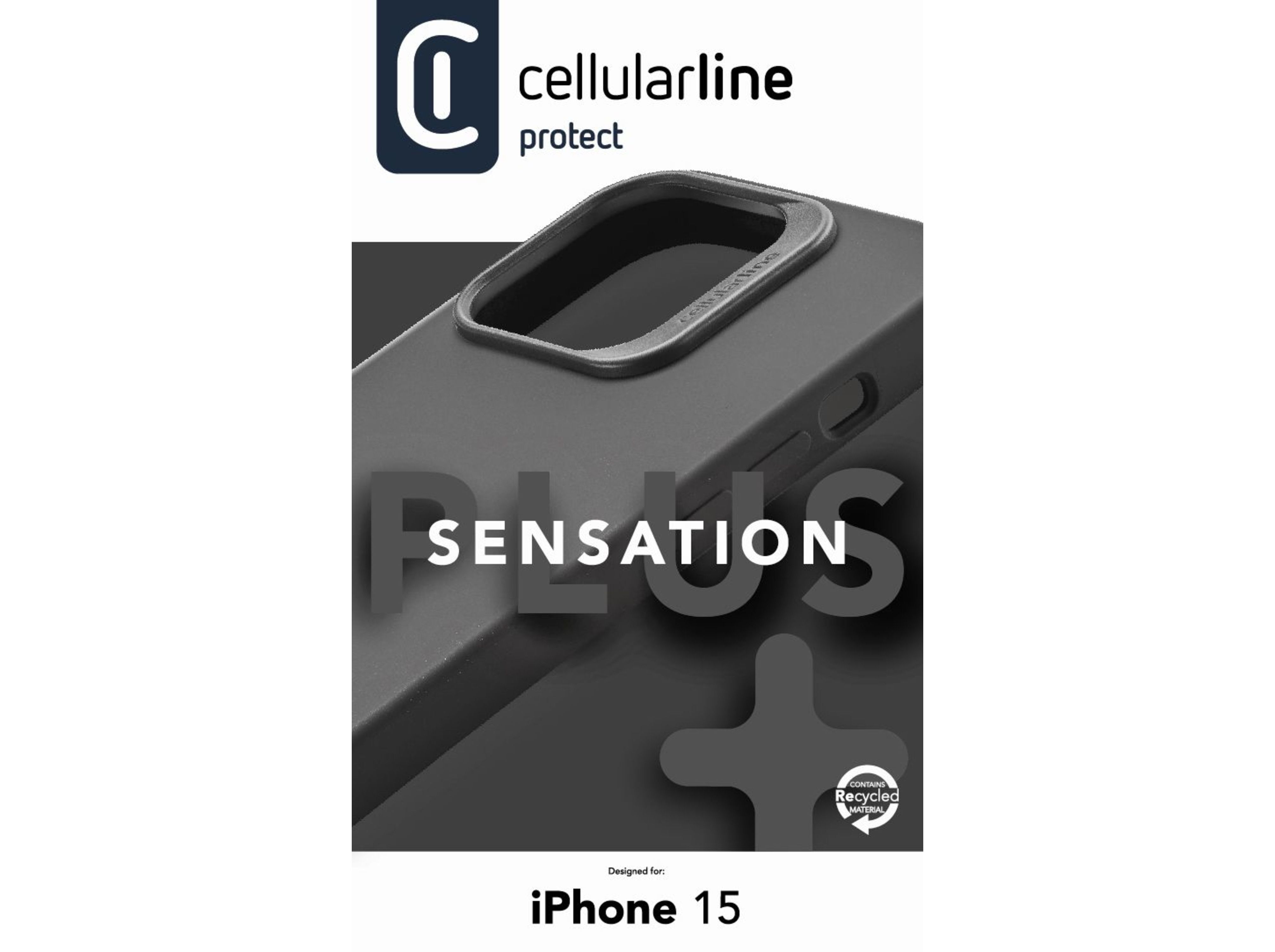 CAPA SENSATION CELLULARLINE IPHONE 15 PRETA image number 1