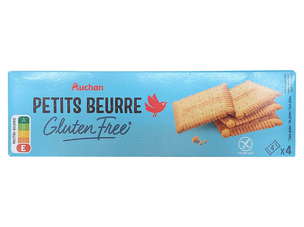 BOLACHAS AUCHAN SEM GL&Uacute;TEN MANTEIGA 4 X 4UNID 130G image number 0