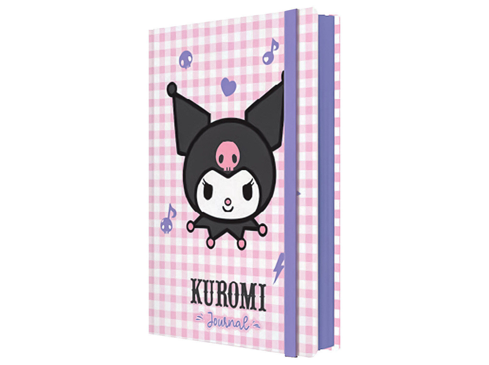 CADERNO DE NOTAS A5 KUROMI COM EL&Aacute;STICO 14.8X21CM