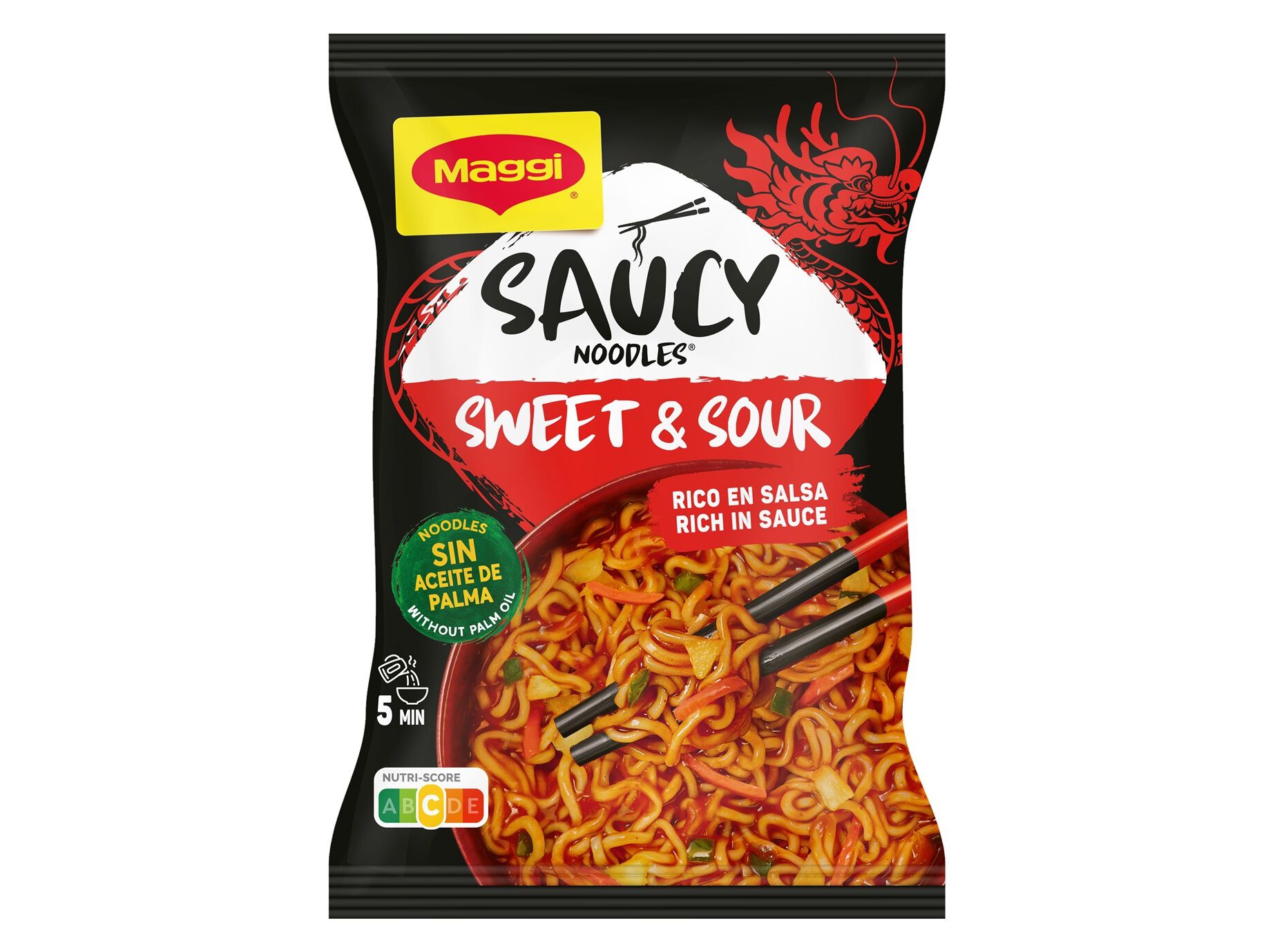 NOODLES MAGGI SAUCY AGRIDOCE 128 G image number 0