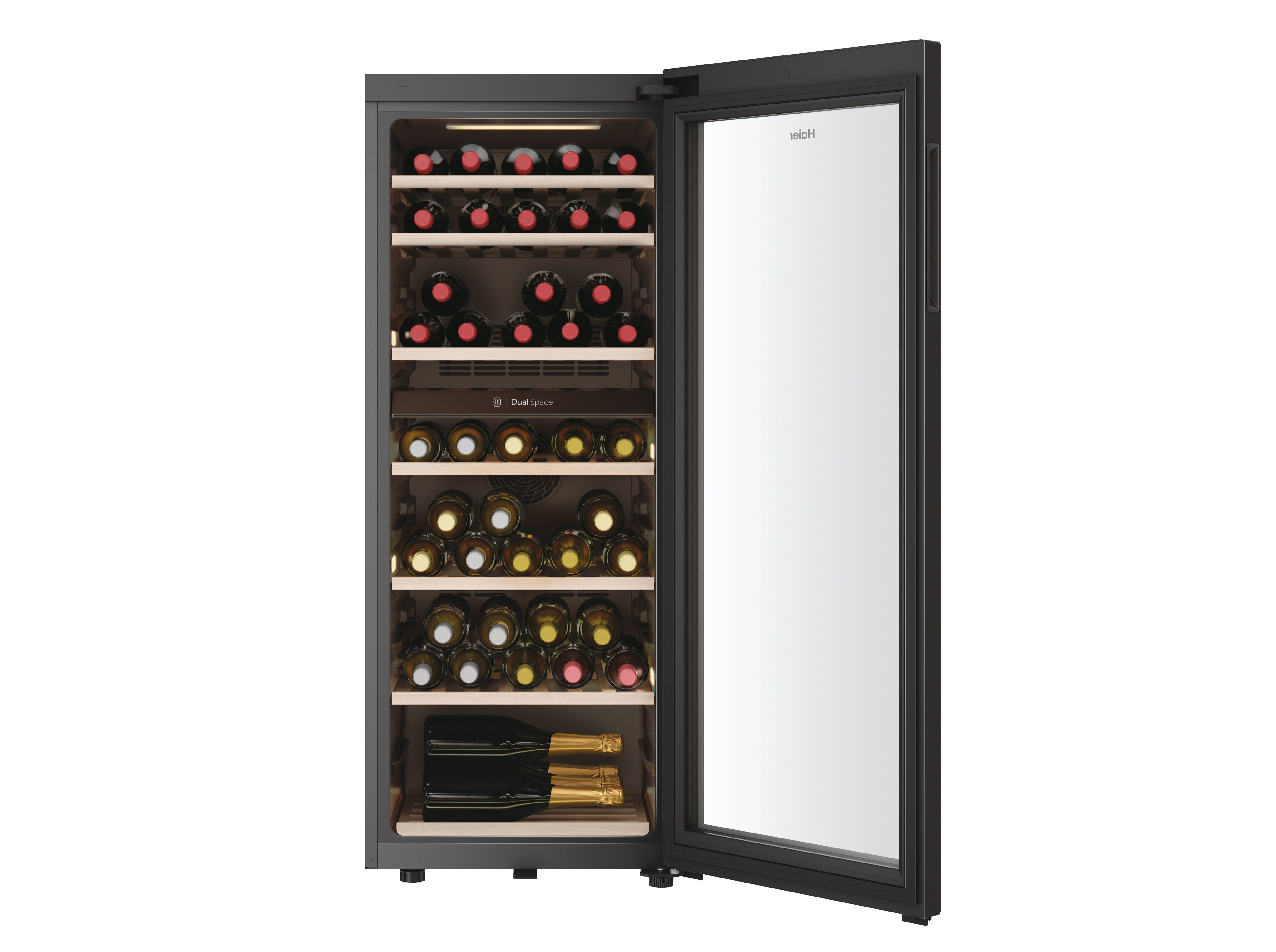 CAVE VINHOS HAIER HWS77GDAU1 77 GARRAFAS CINZA image number 1