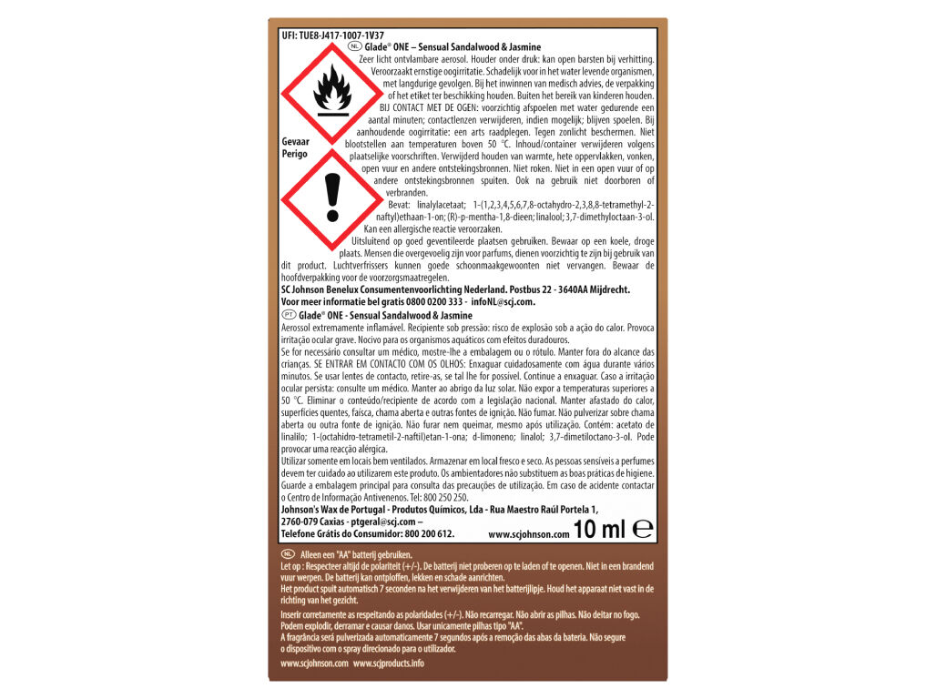 AMBIENTADOR GLADE ONE S&S SANDALWOOD APA 1UN image number 1
