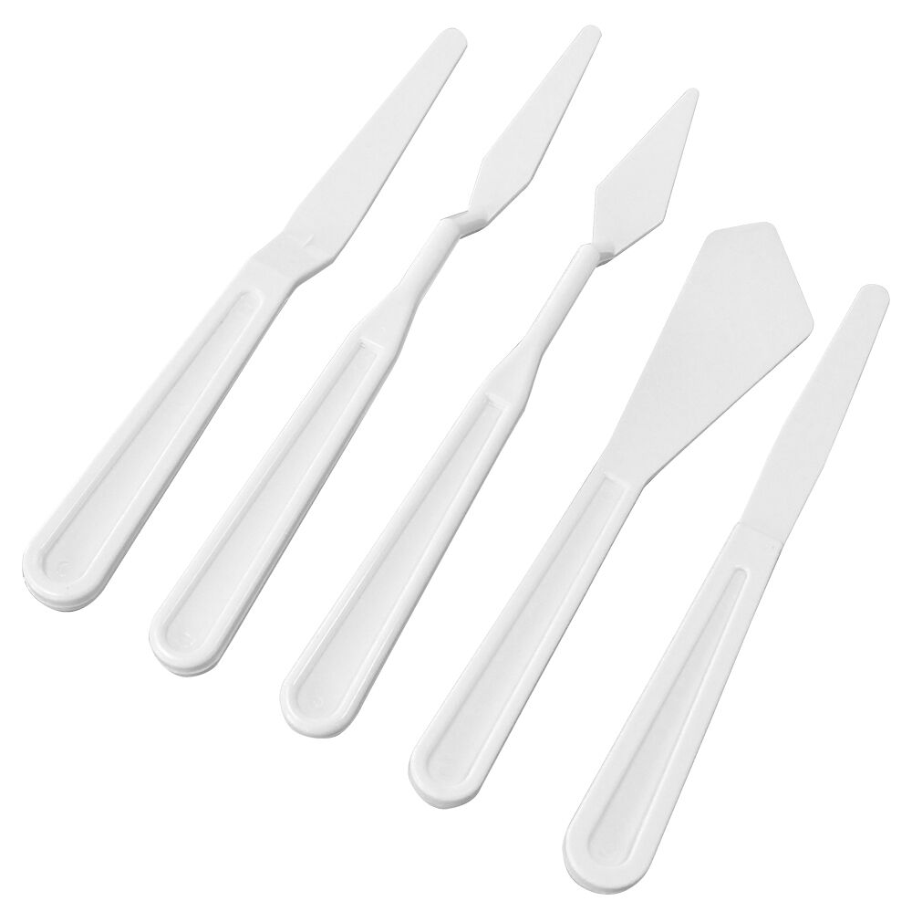 CONJUNTO 5 ESP&Aacute;TULAS INART PARA PINTAR ACR&Iacute;LICO/&Oacute;LEO