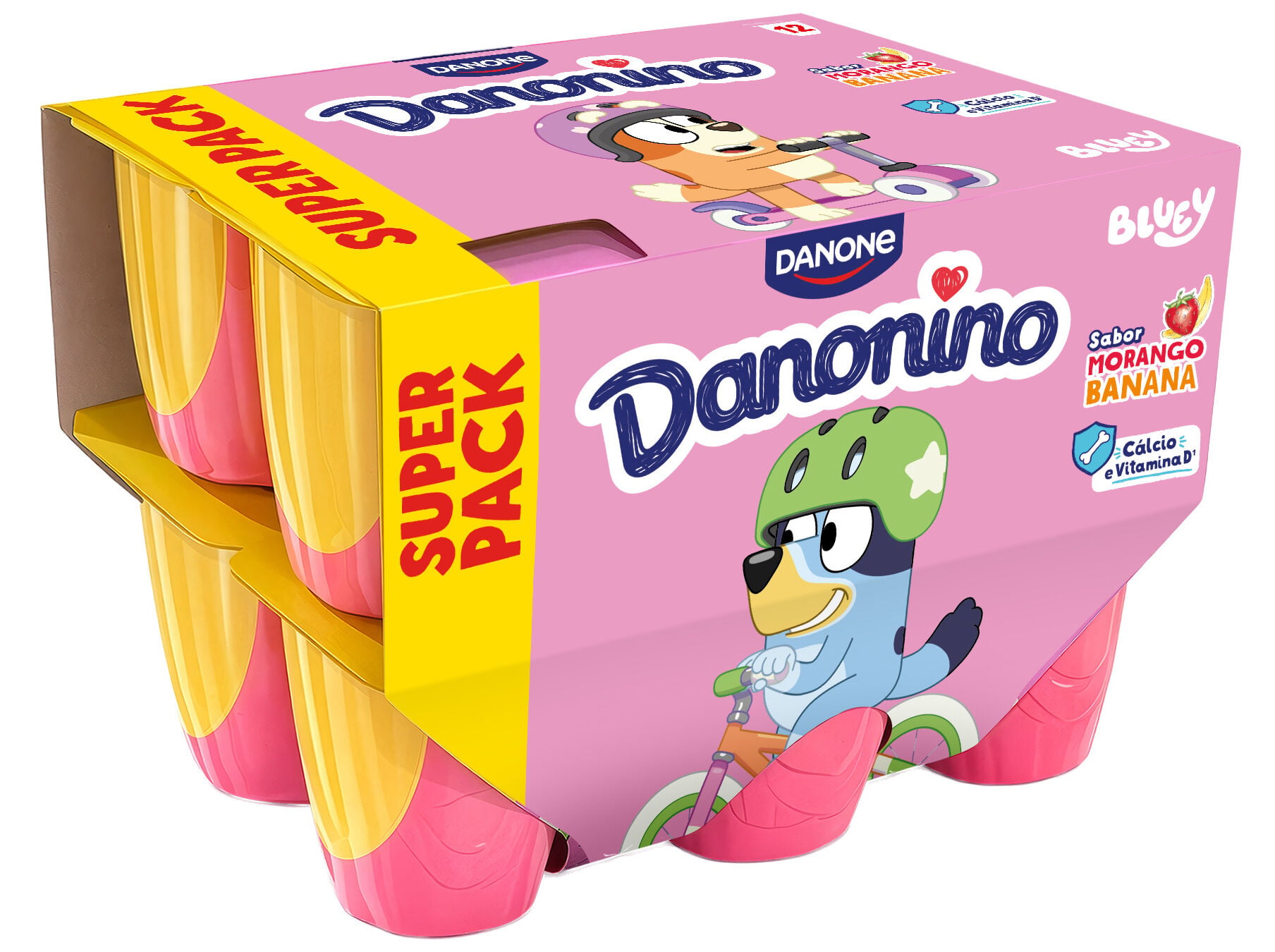 IOGURTE DANONINO PETIT MORANGO E BANANA 12X50G image number 0