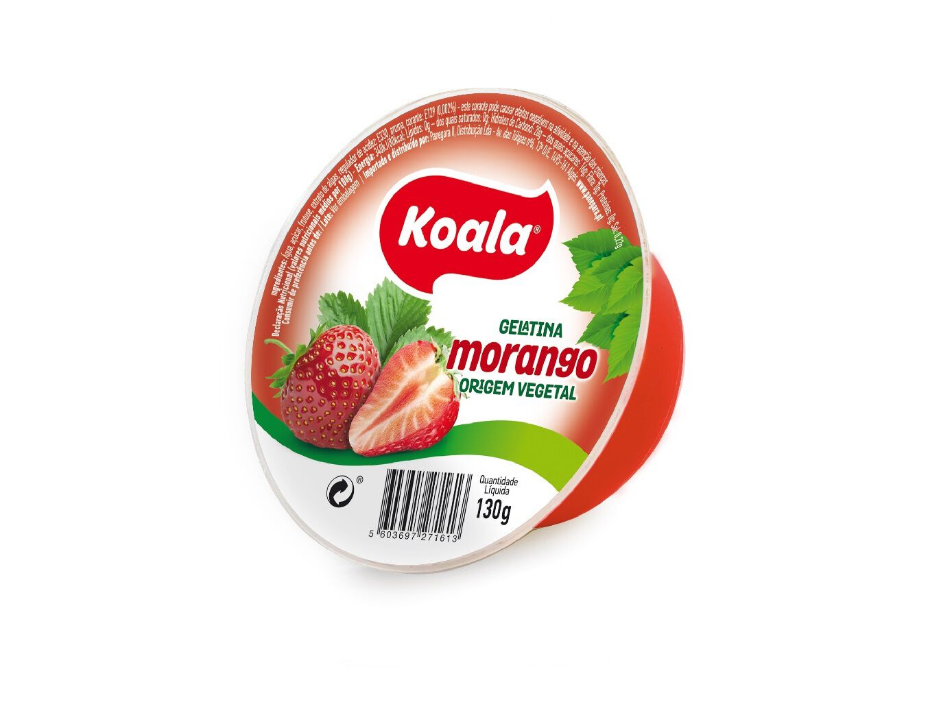 GELATINA KOALA DE MORANGO 130G