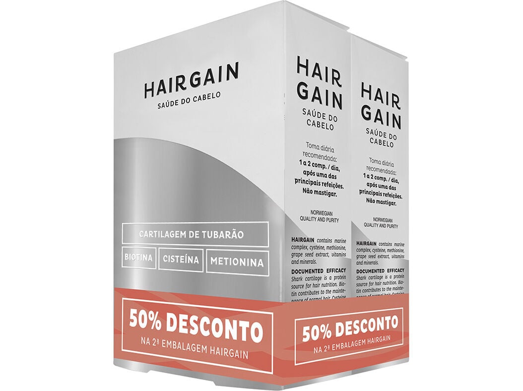 SUPLEMENTO HAIRGAIN 2X60COMP 50% DESC 2&ordf; UN image number 0