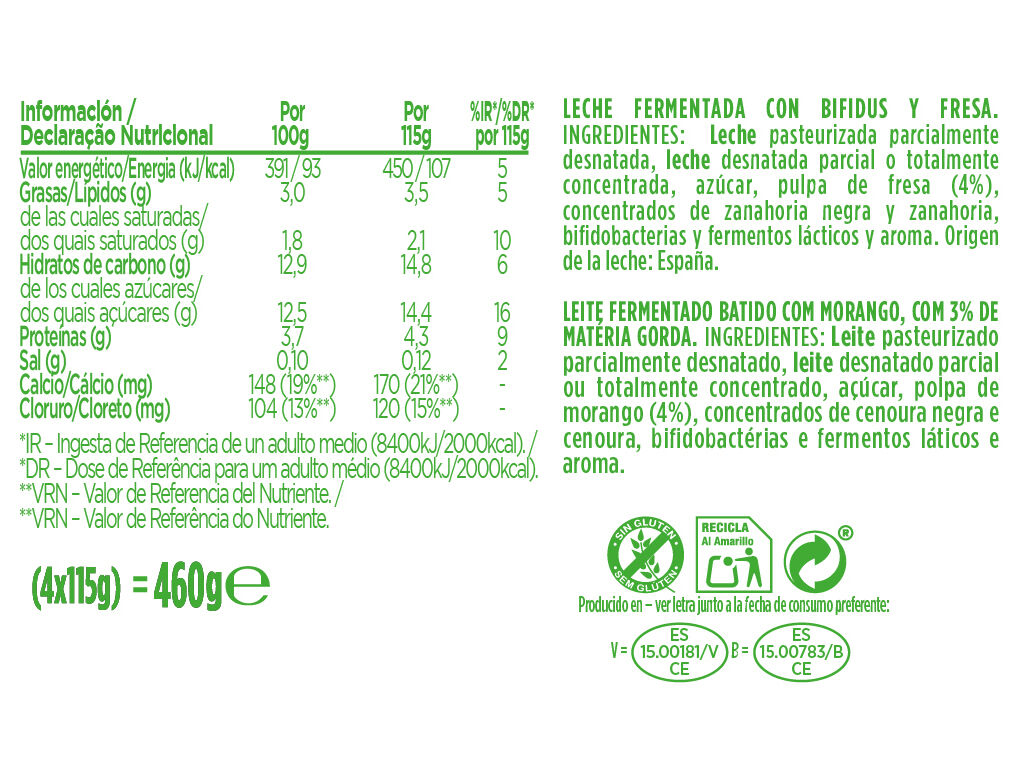 BIFIDUS CREMOSO ACTIVIA MORANGO 115GX4 image number 1