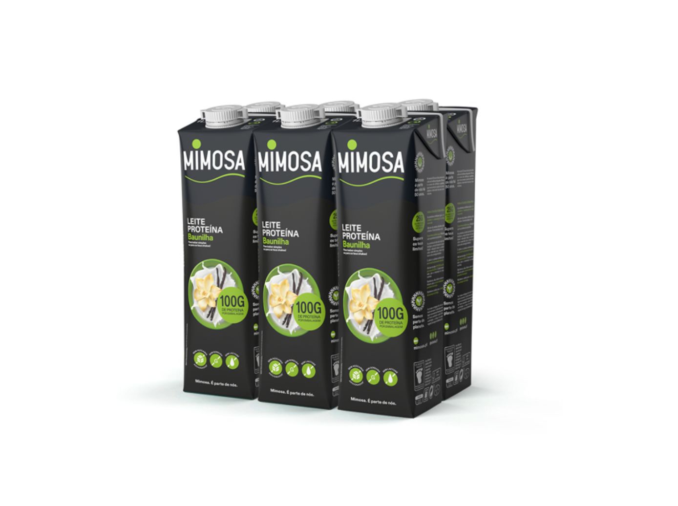 LEITE + PROTE&Iacute;NA MIMOSA BAUNILHA 6X1L