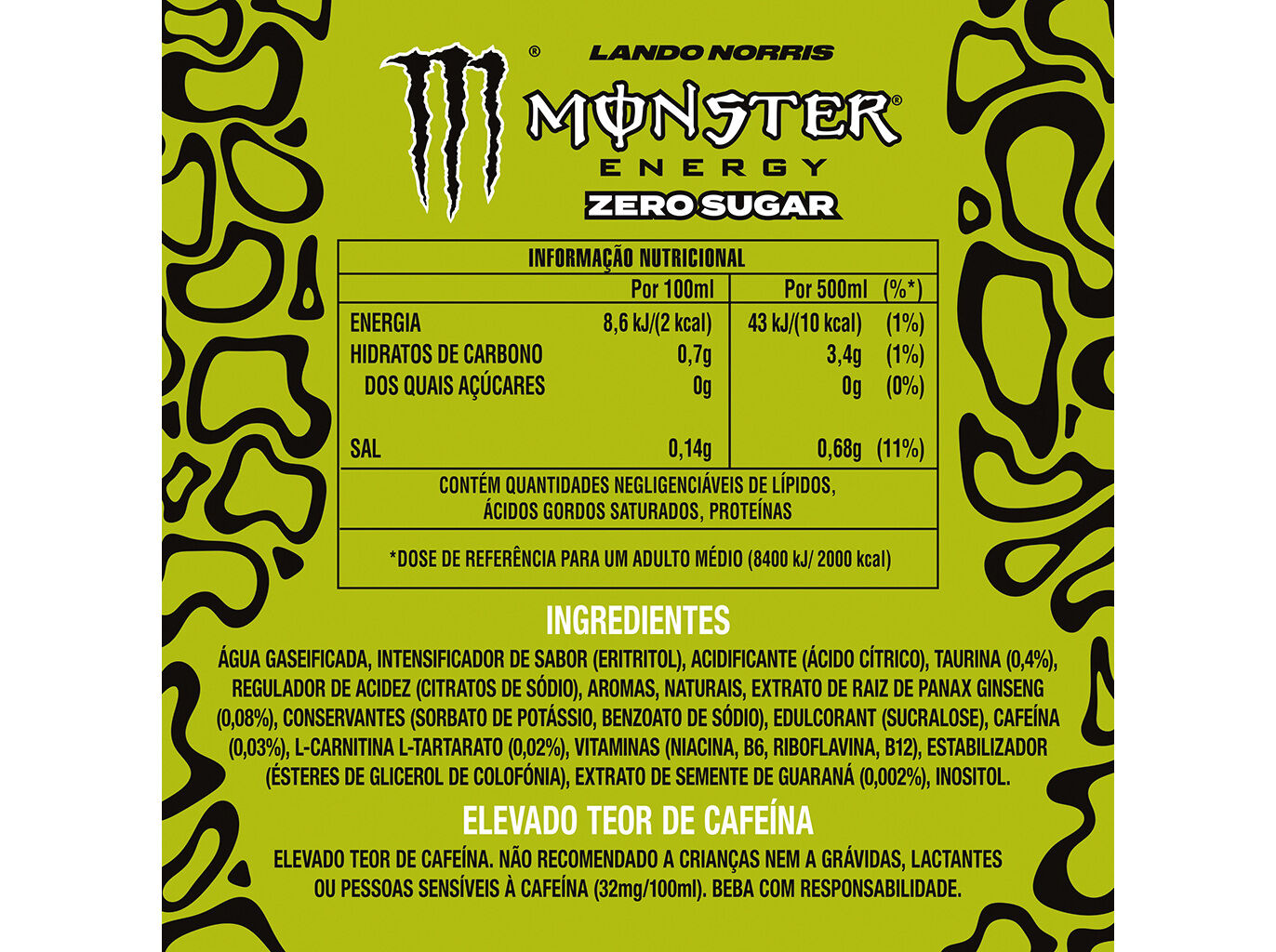 BEBIDA ENERG&Eacute;TICA MONSTER LANDO NORRIS ZERO 0.50L image number 3