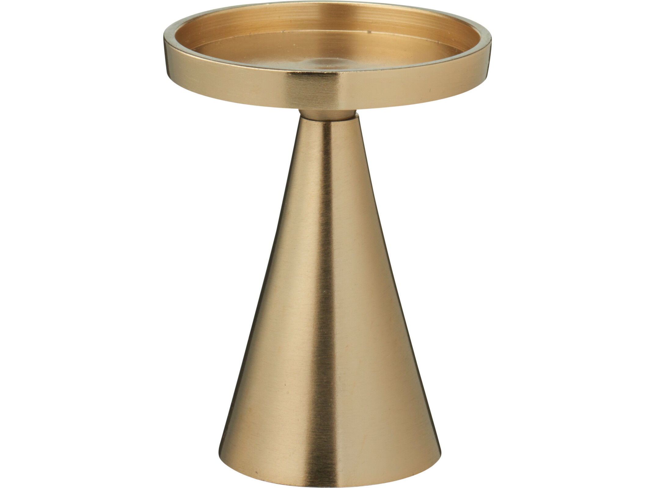 SUPORTE DE VELA DOURADO 10X10X13CM image number 1