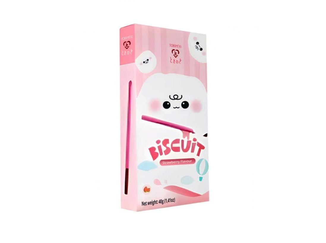 PALITO DE BISCOITO TOKIMEKI MORANGO 40G