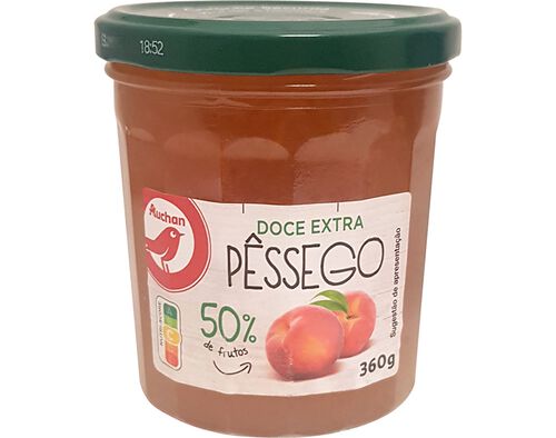 DOCE AUCHAN EXTRA 50% FRUTOS PÊSSEGO 360G image number 0