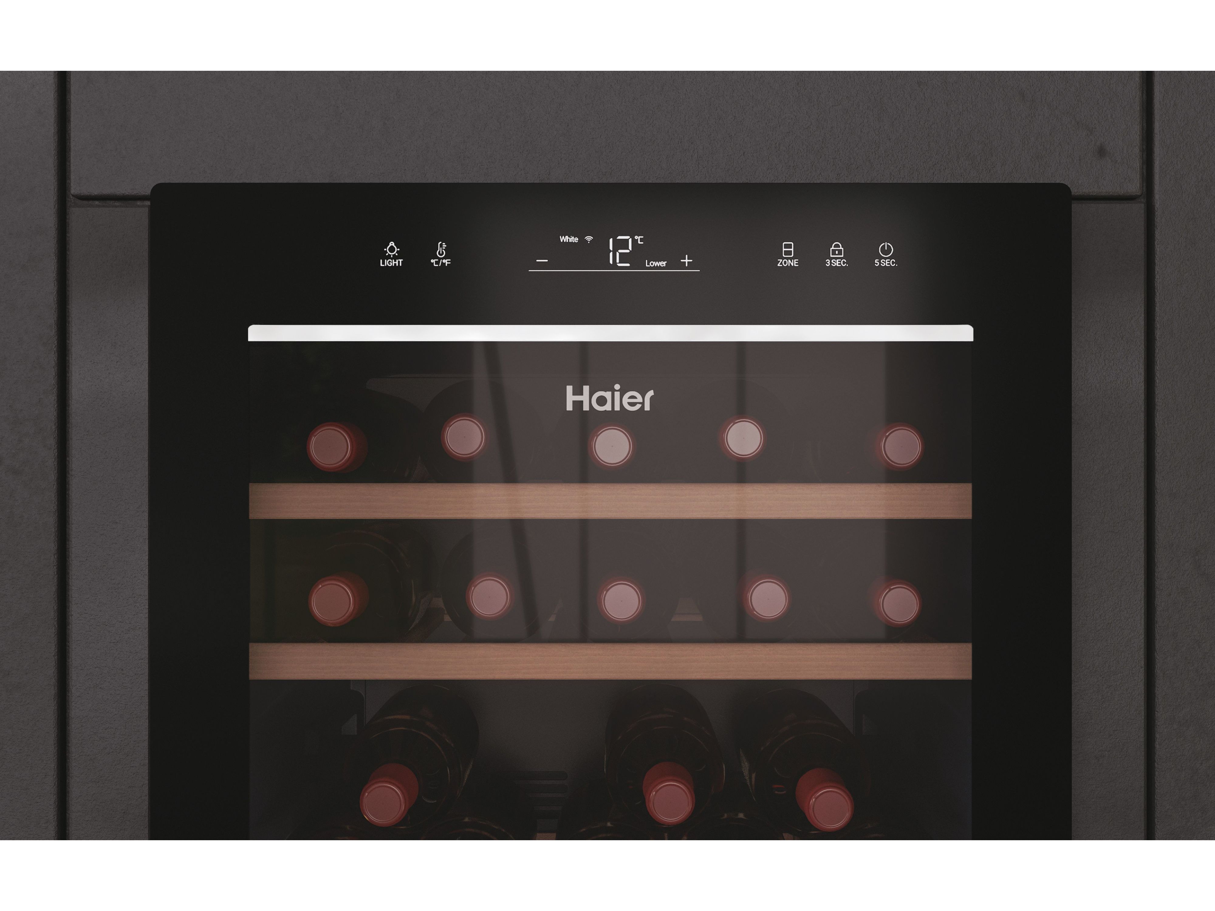 CAVE VINHOS HAIER HWS77GDAU1 77 GARRAFAS CINZA image number 2