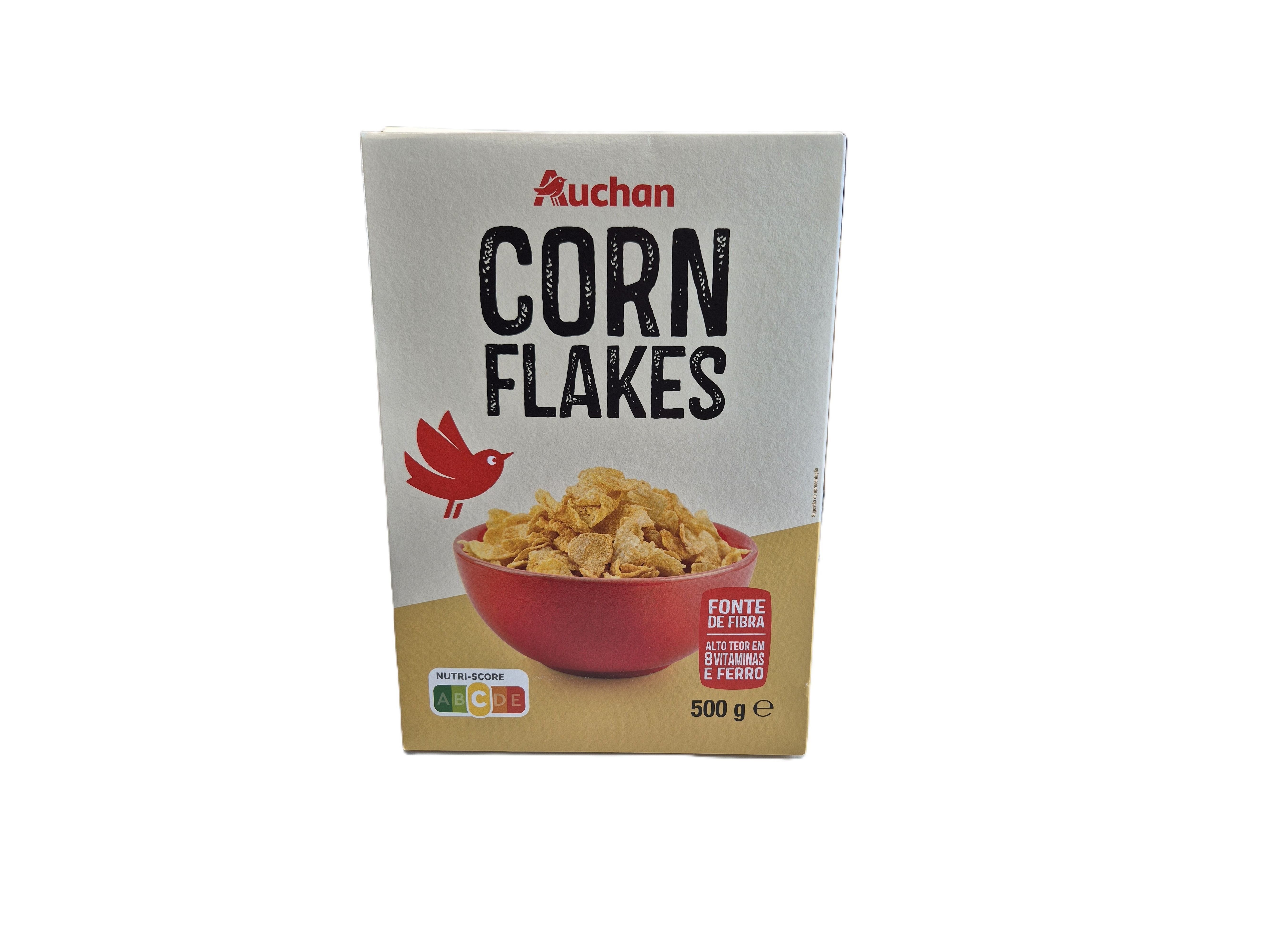 CEREAIS AUCHAN CORN FLAKES FLOCOS DE MILHO 500G