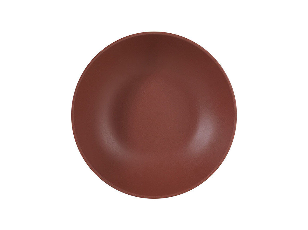 CONJUNTO 4 PRATOS SOPA GR&Eacute;S ACTUEL BRANCO / BURGUNDY 20CM