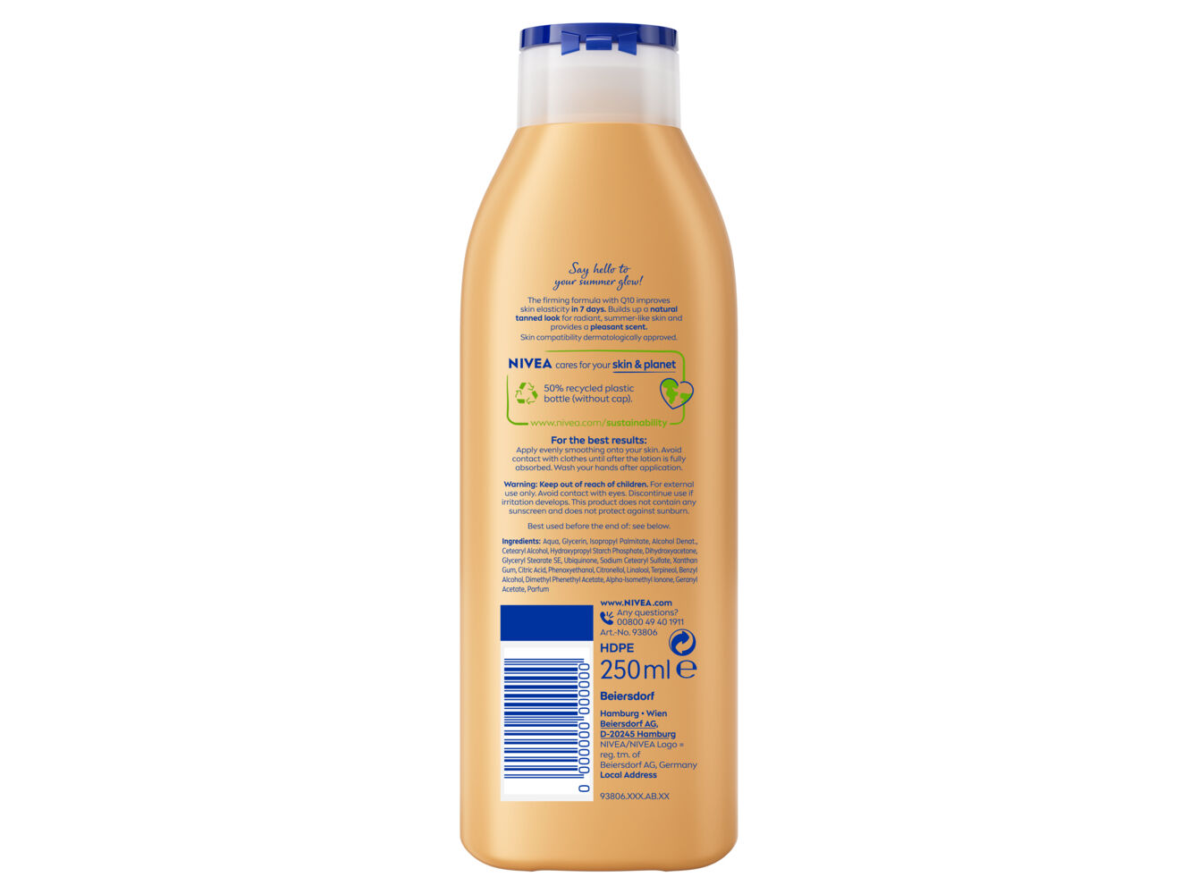 LO&Ccedil;&Atilde;O CORPORAL NIVEA REFIRMANTE Q10 + BRONZE 250 ML image number 1