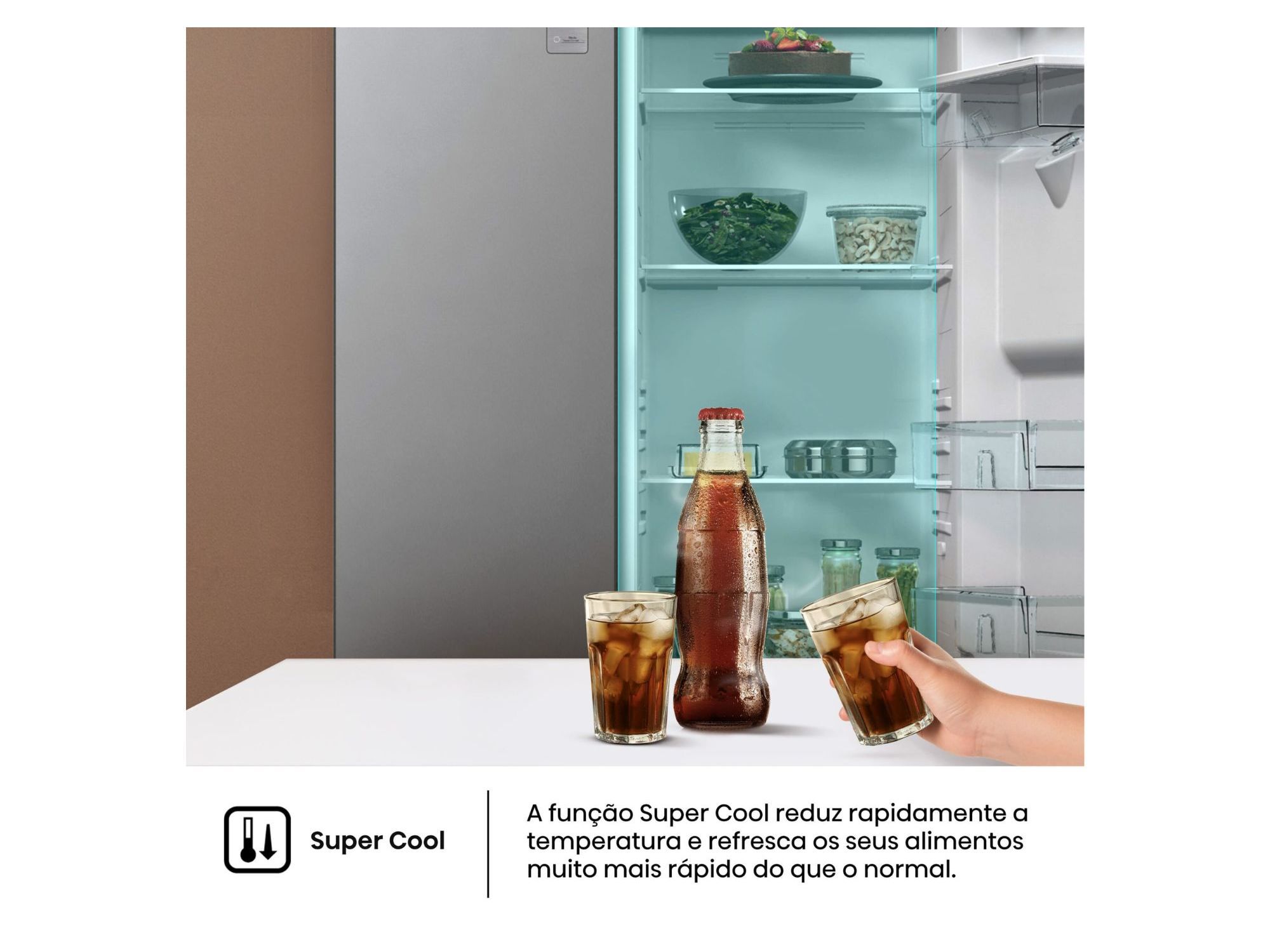 FRIGOR&Iacute;FICO AMERICANO HISENSE RS3P558NEIE SBS (NO FROST E 178.6CM 544L CINZENTO) image number 5