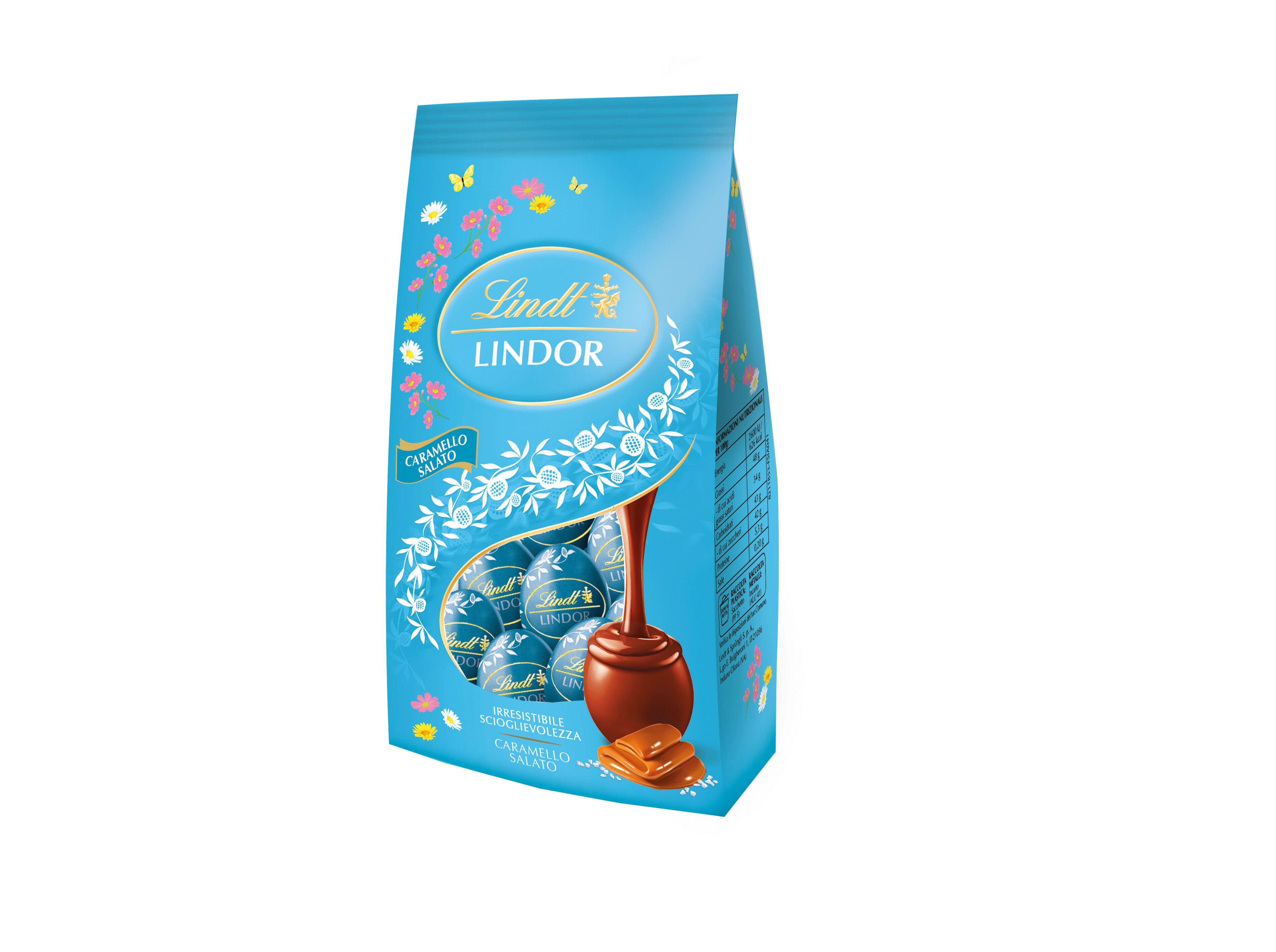 OVOS DE CHOCOLATE LINDOR CARAMELO SALGADO 180G image number 0